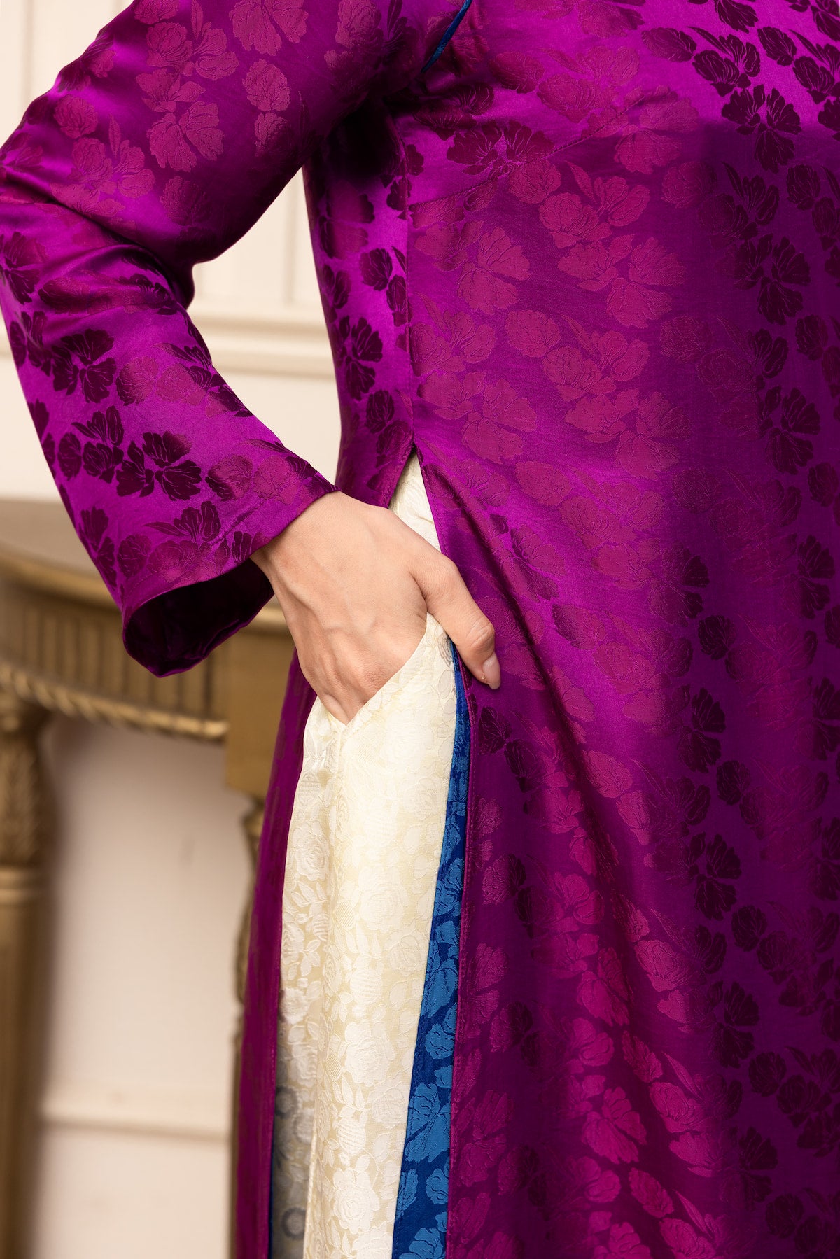 2-layer silk wedding ao dai