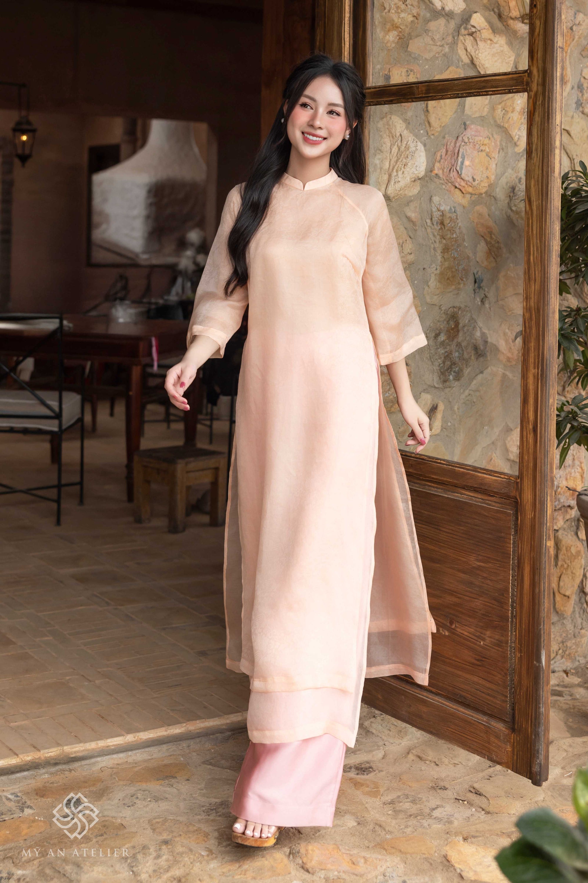 2-layer Vietnamese silk dress