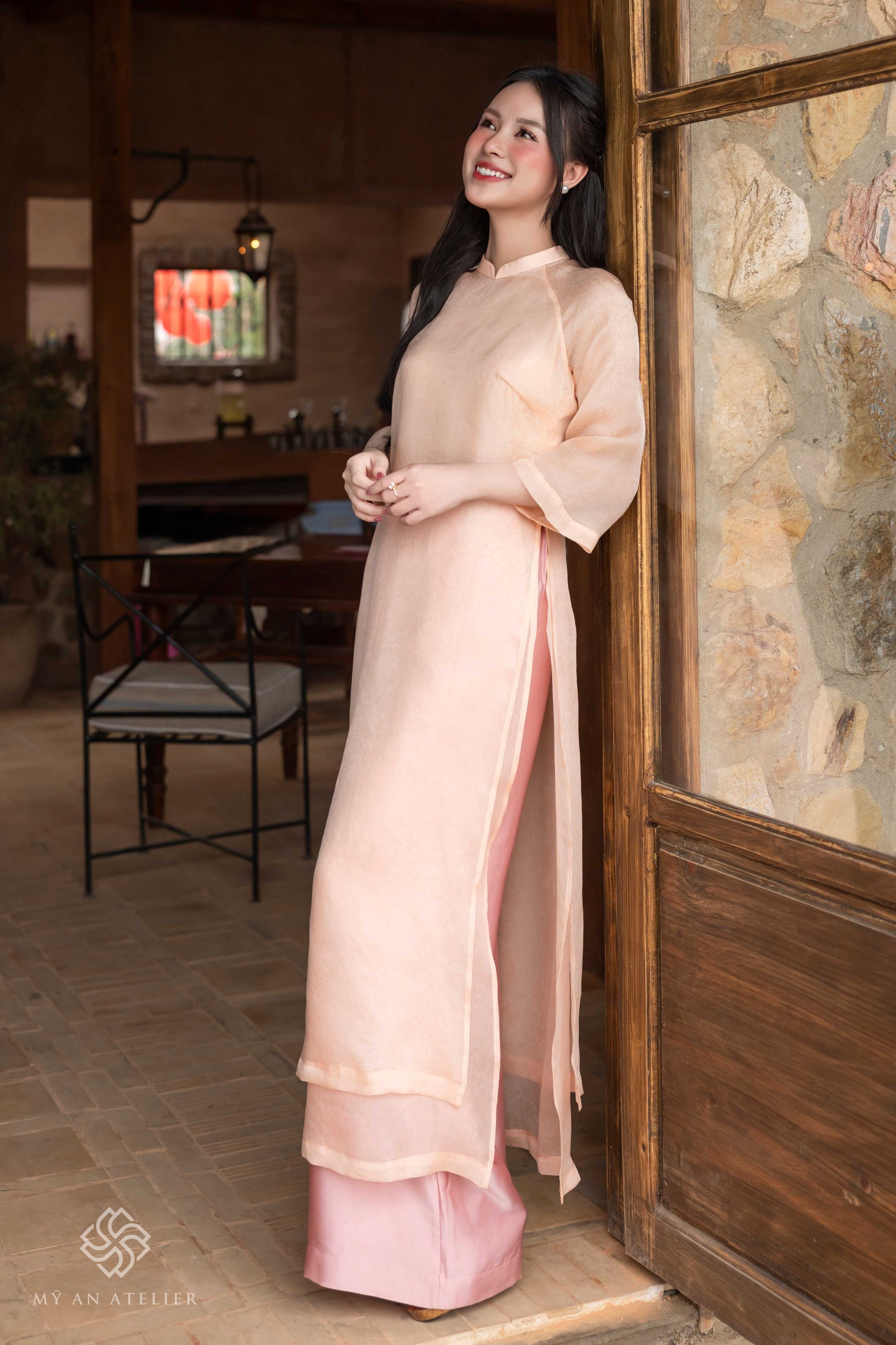 2-layer Vietnamese silk dress