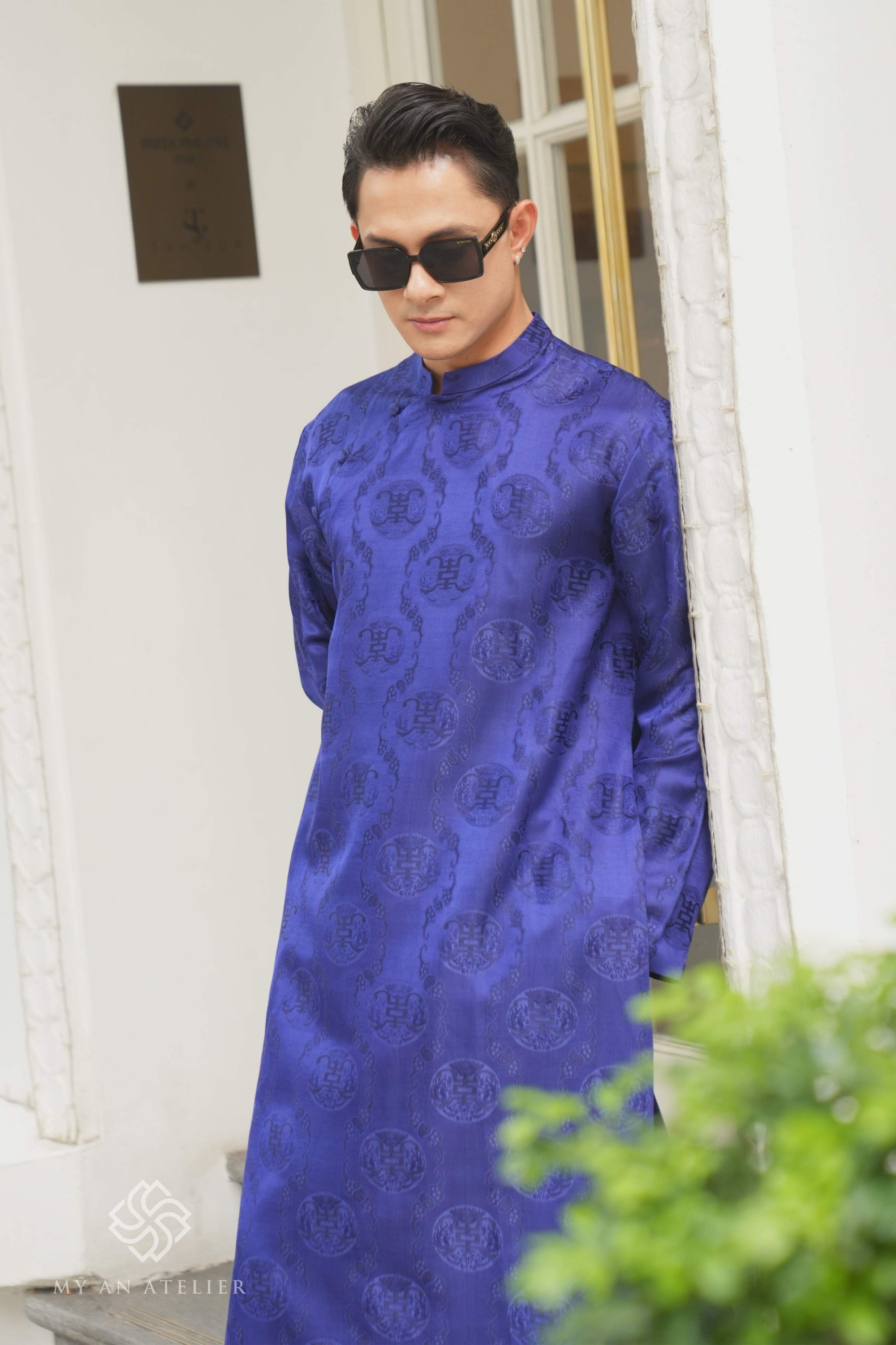 Mulberry silk Vietnamese costume male