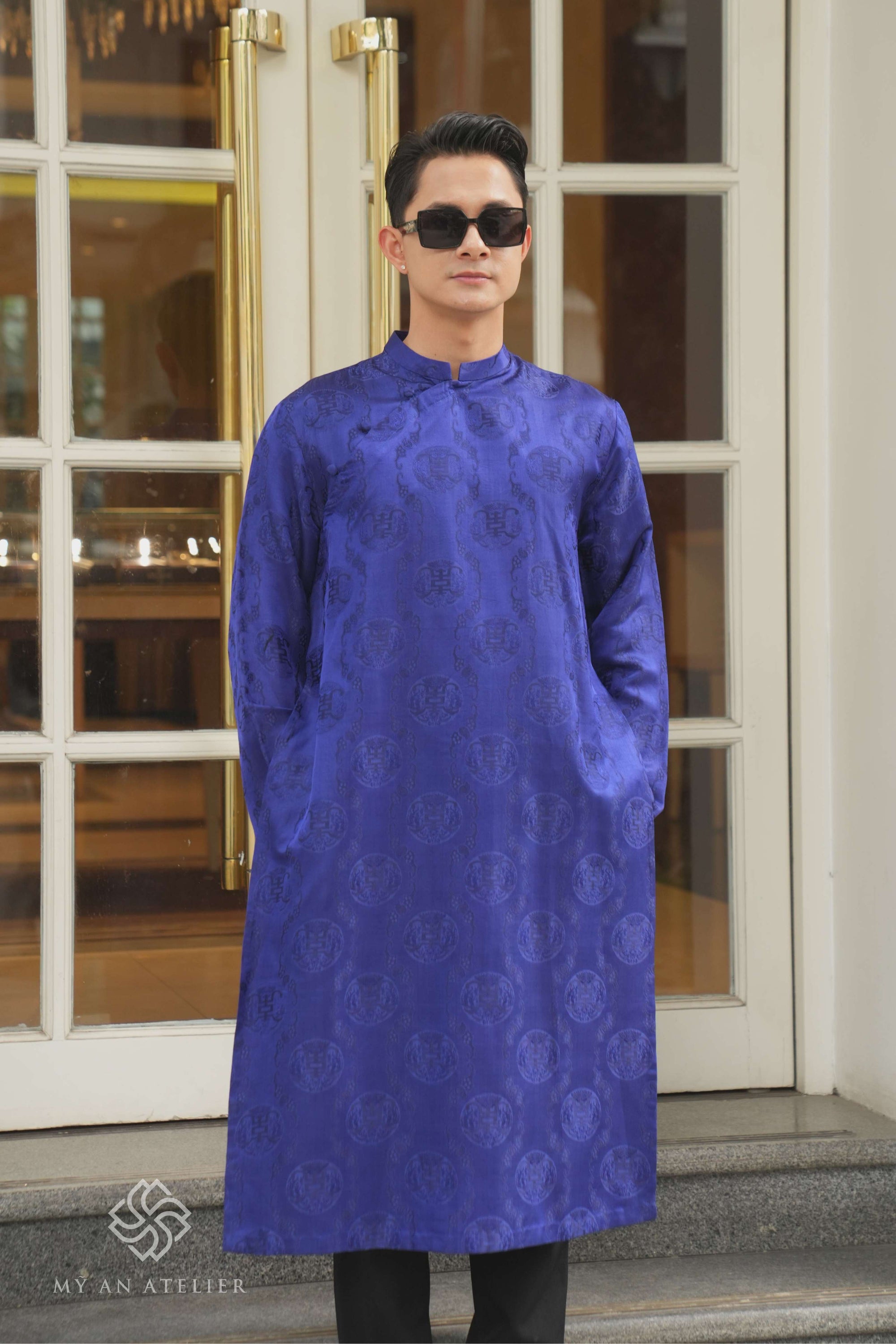 Mulberry silk Vietnamese costume male