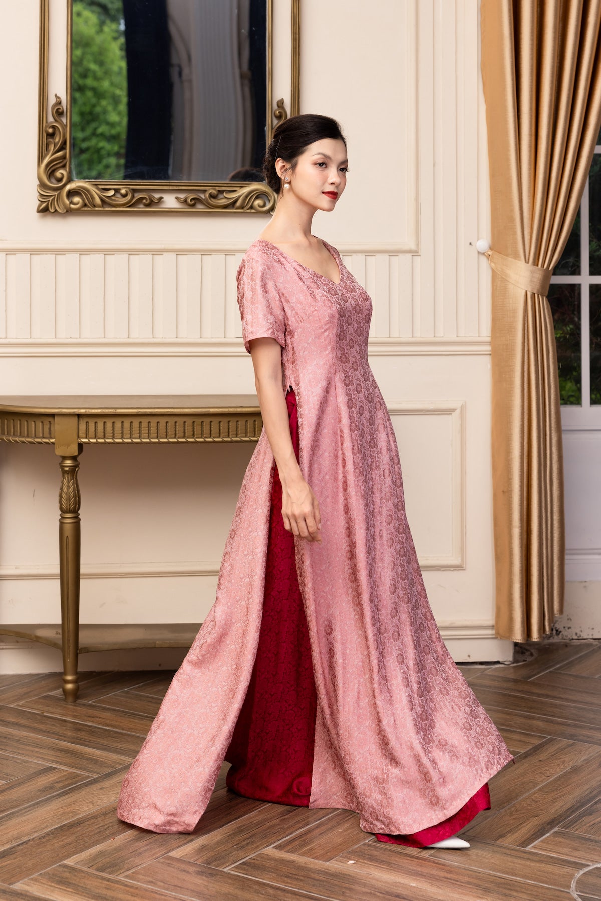 casual silk ao dai dress