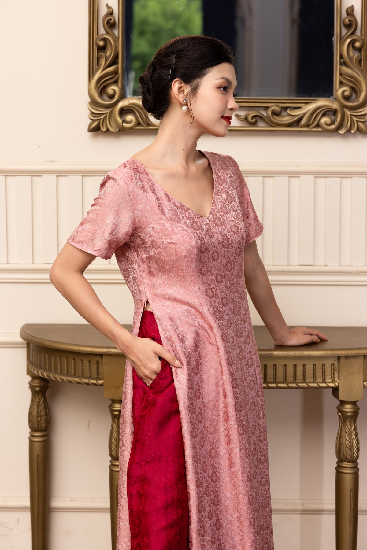 casual silk ao dai dress
