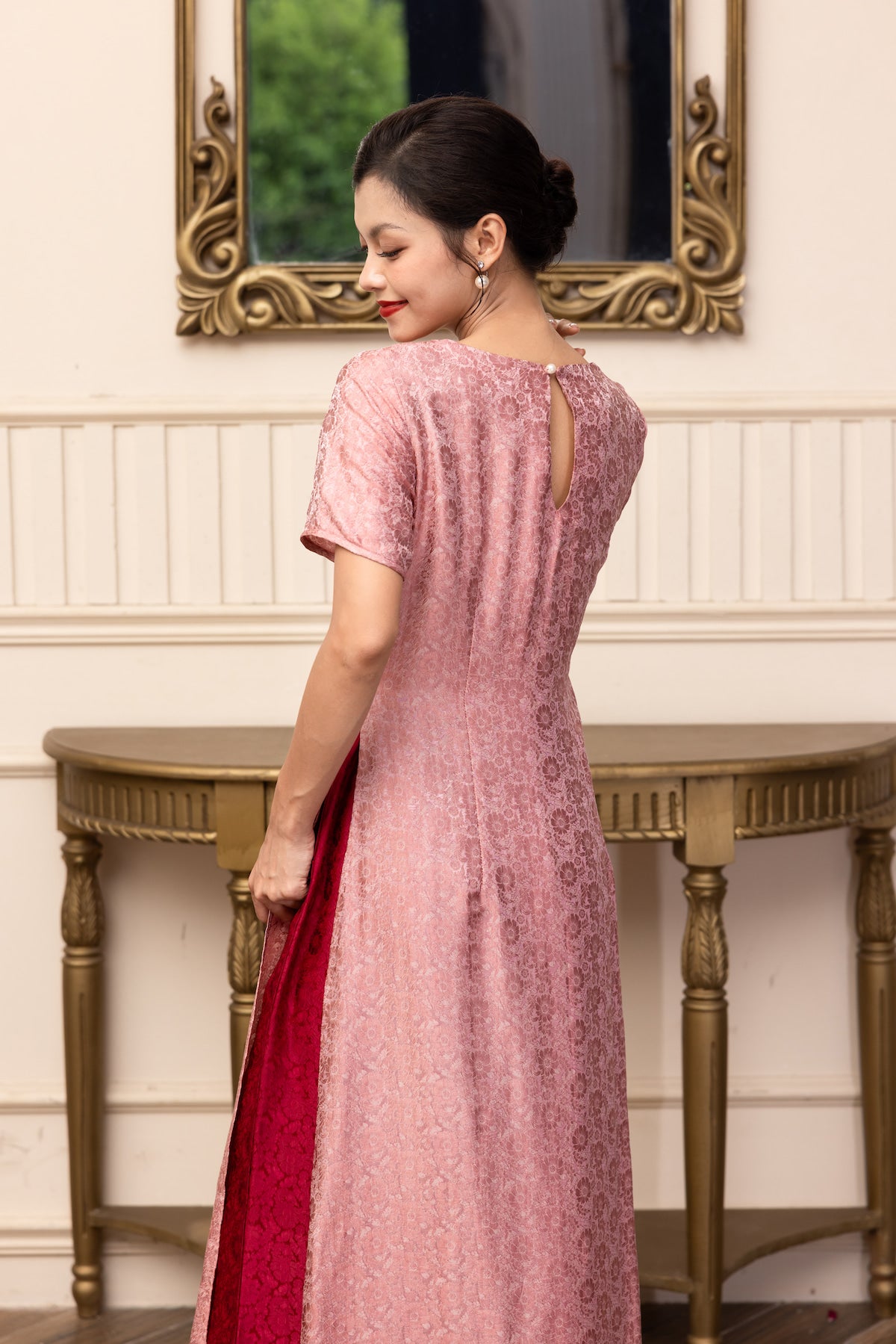 casual silk ao dai dress