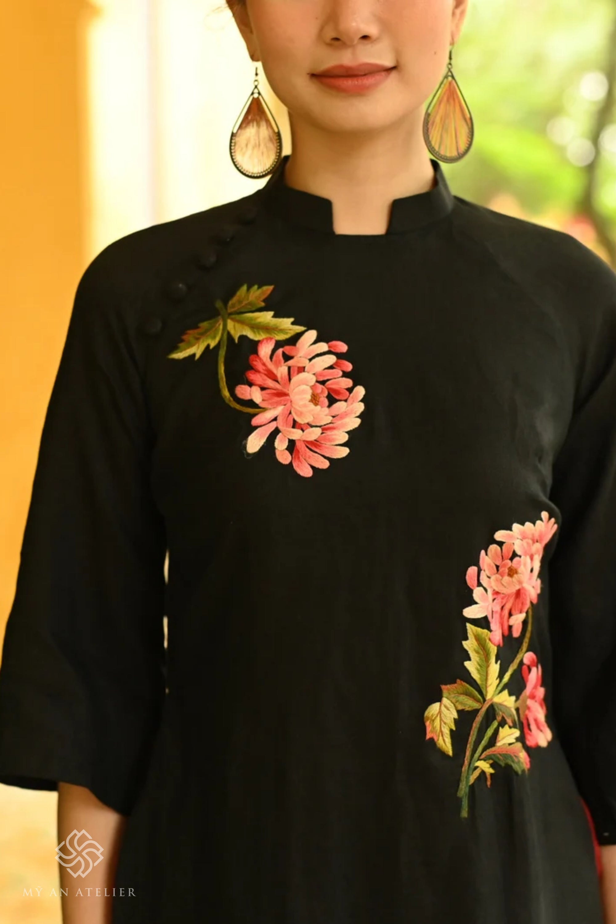 Linen ao dai women modern