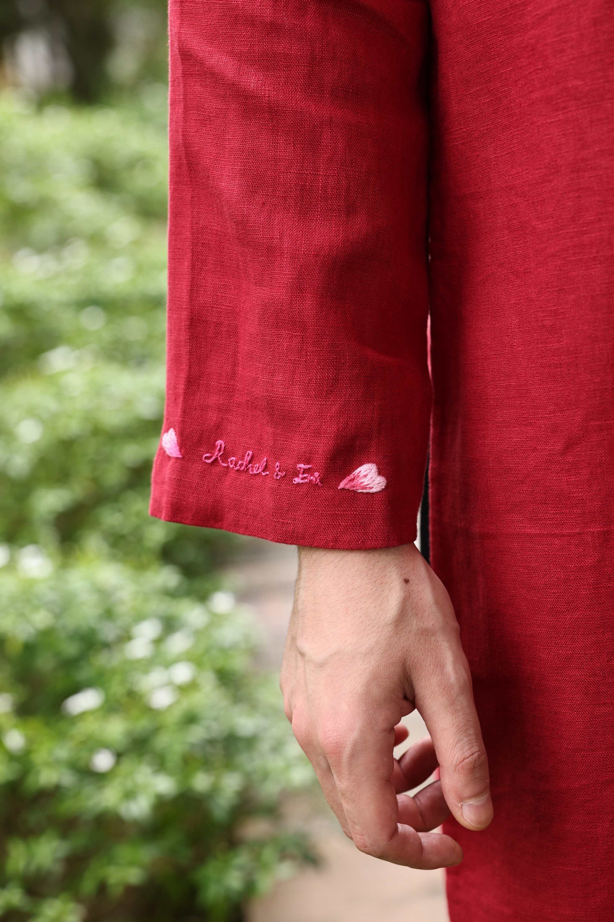 Hand-embroidered men’s long tunic