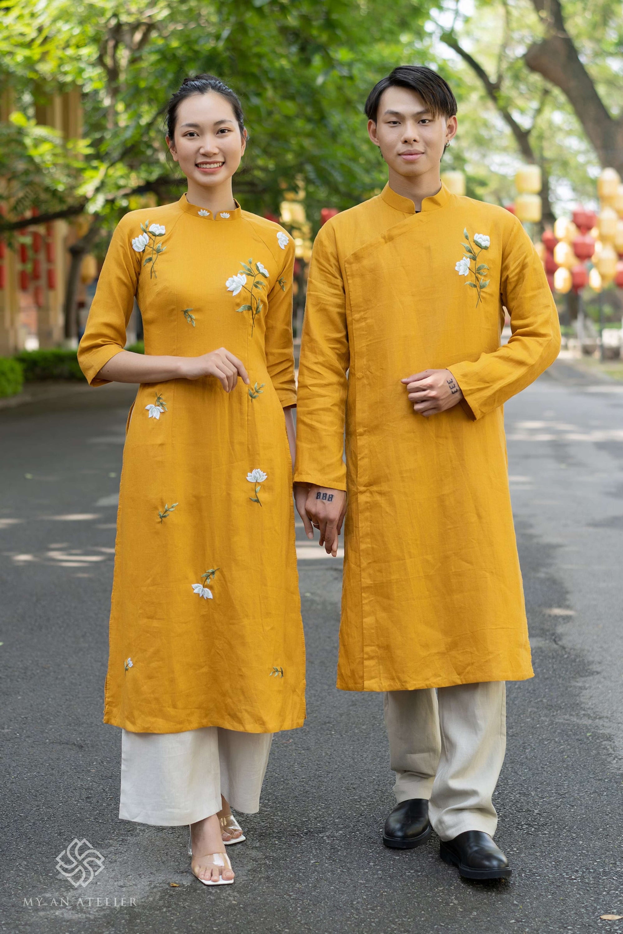Linen couple ao dai Vietnam