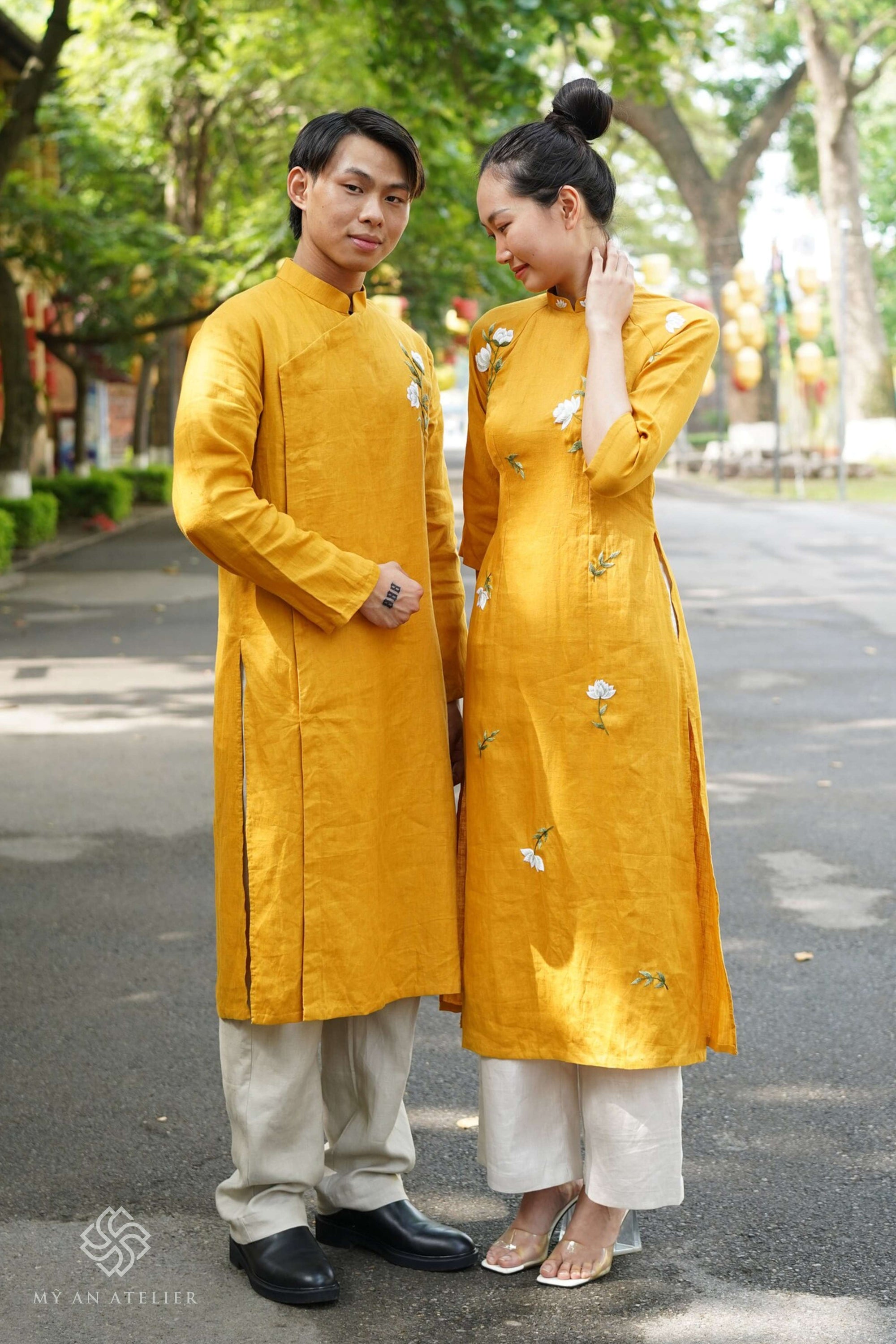 Linen couple ao dai Vietnam