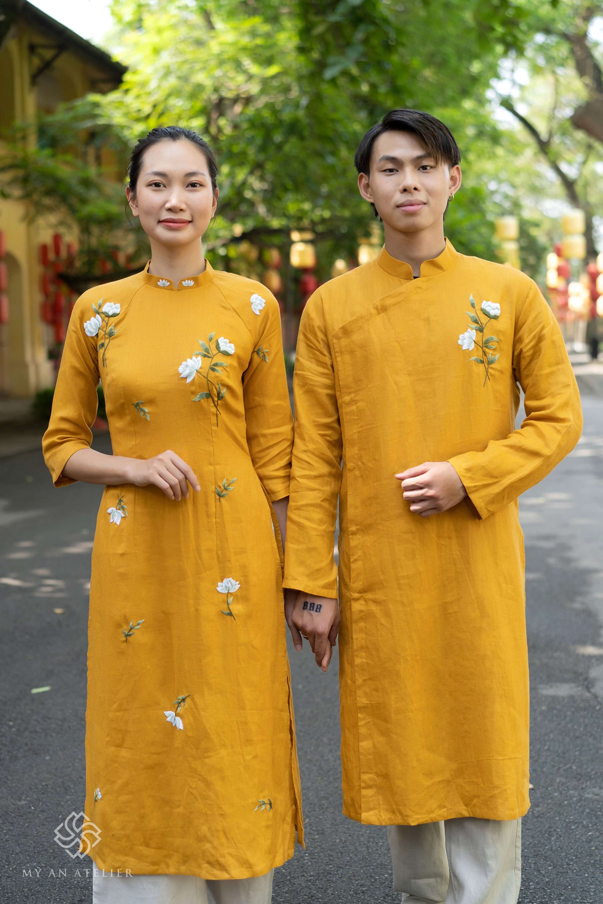 Linen couple ao dai Vietnam