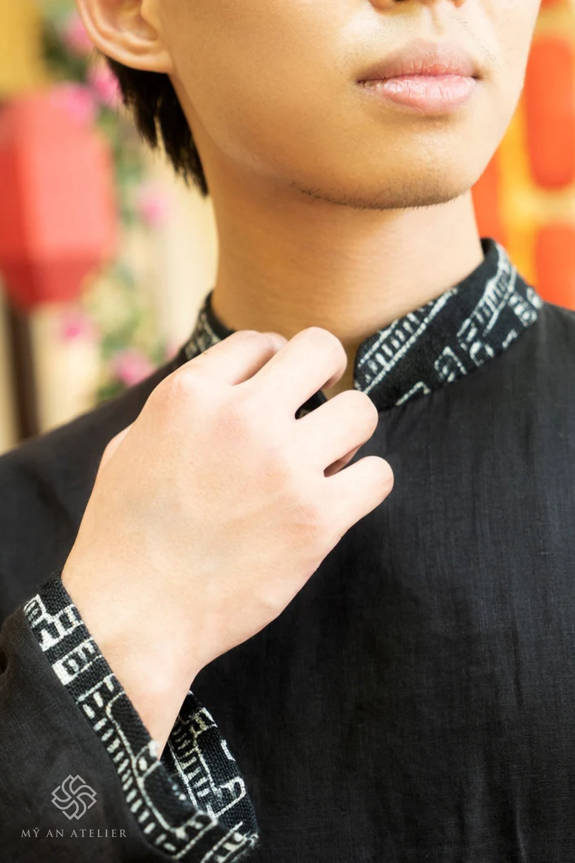 Linen Vietnam men traditional dress
