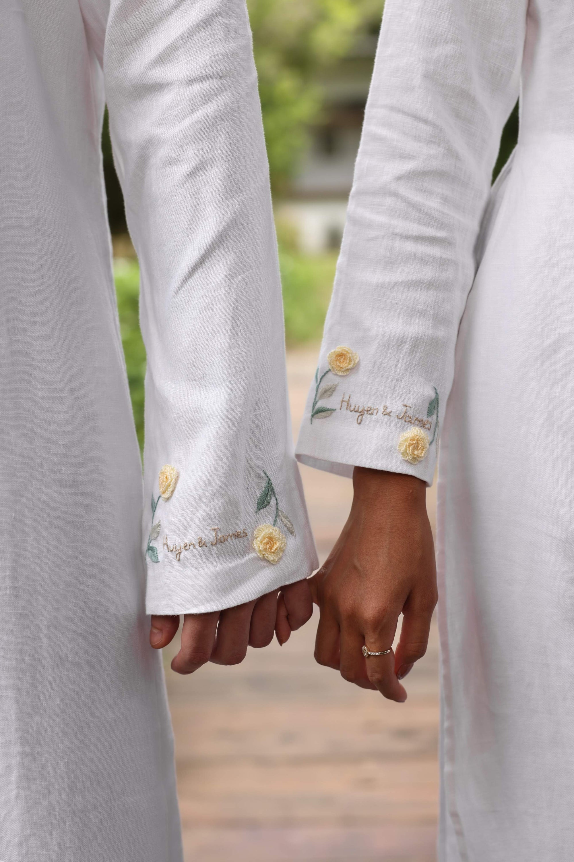 Matching ao dai wedding set