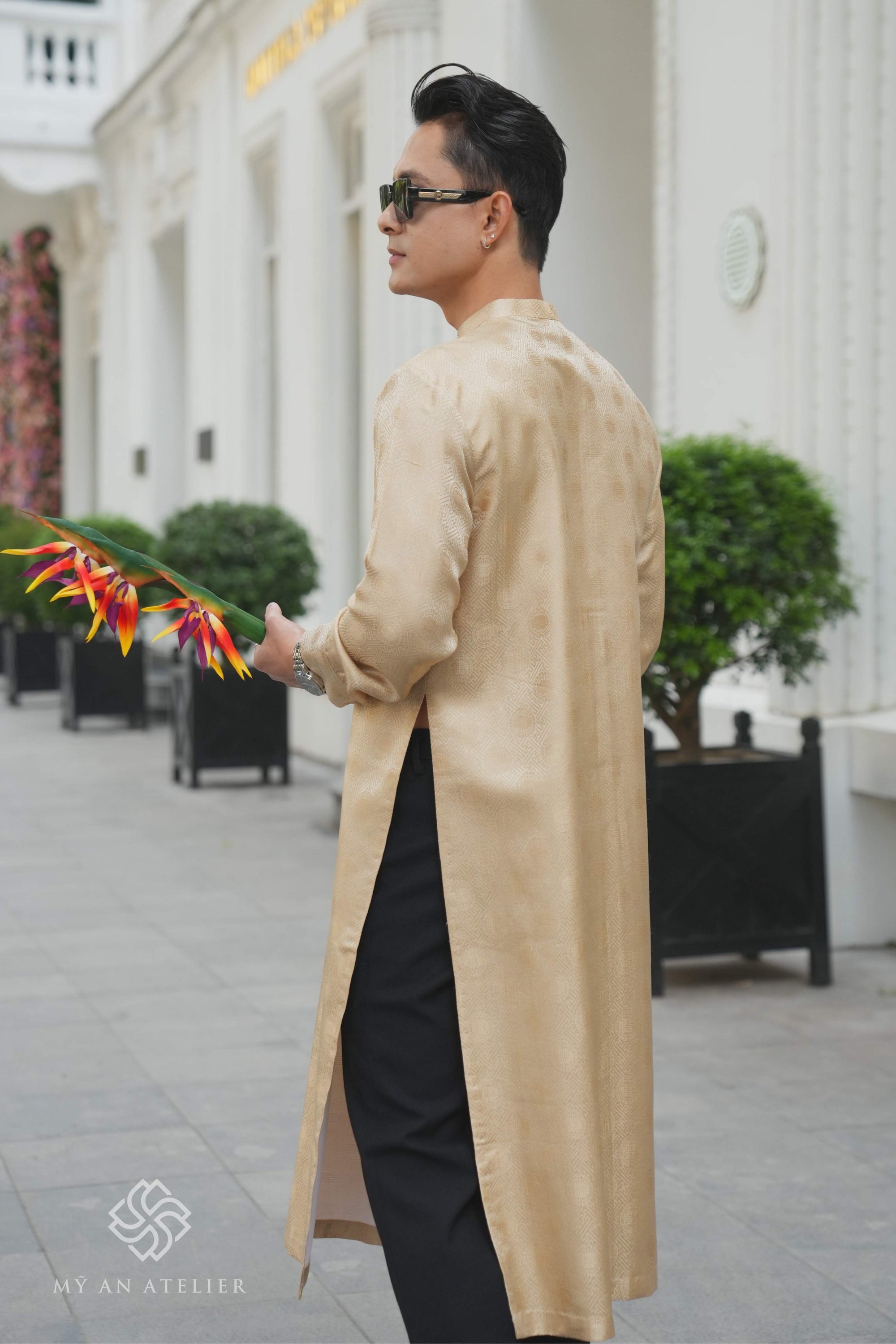 Mulberry silk Vietnam dress for men