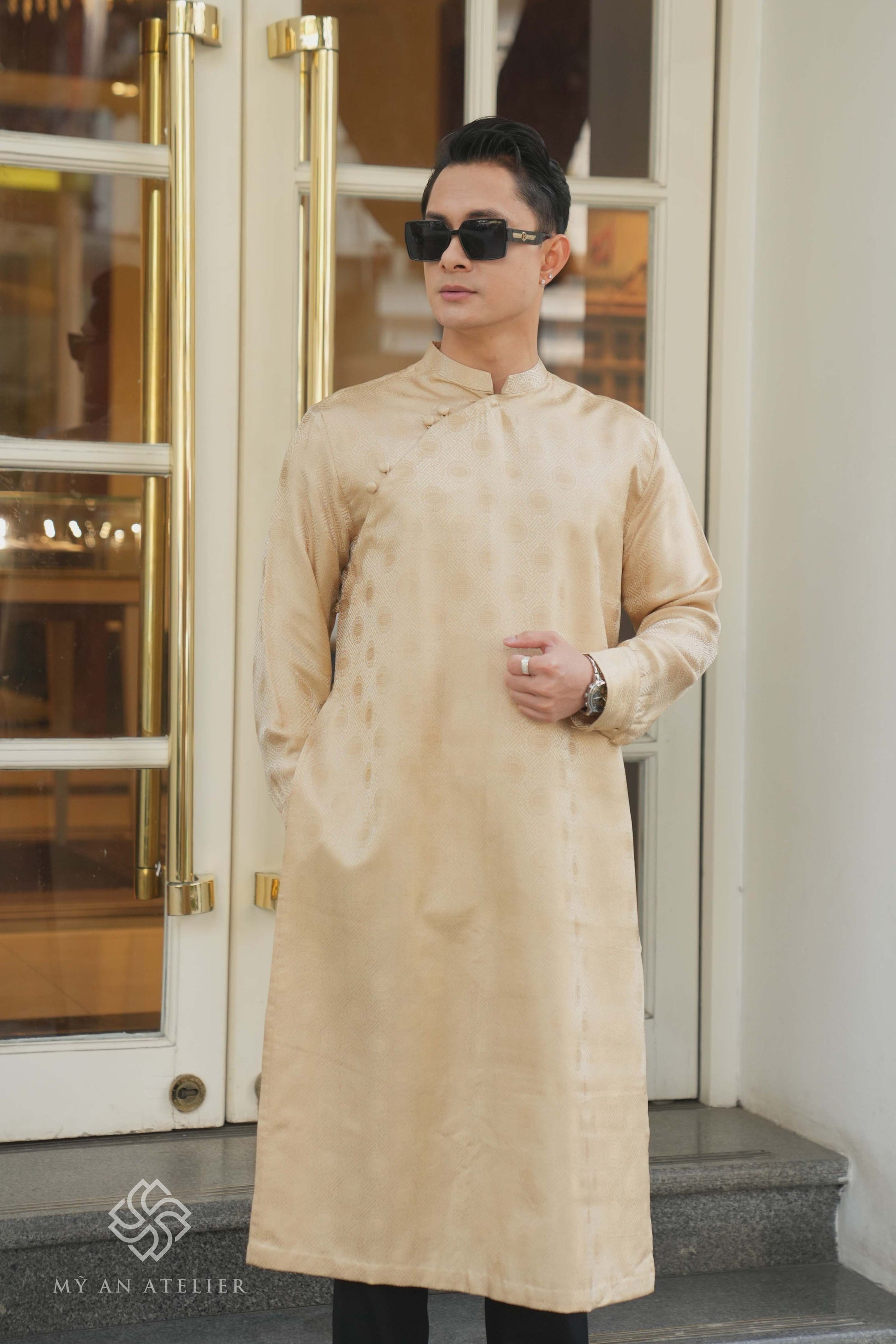 Mulberry silk Vietnam dress for men