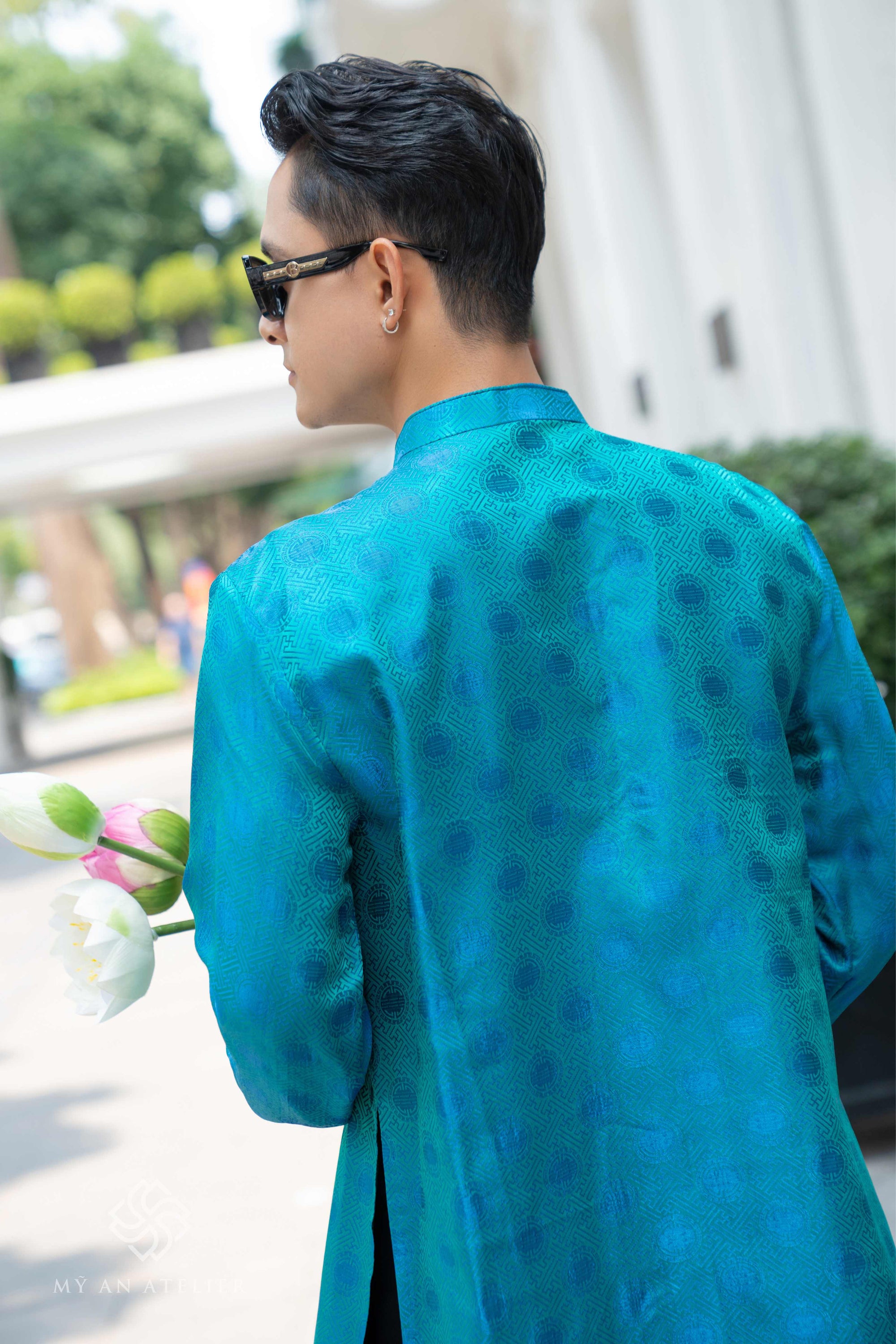Mulberry silk ao dai Vietnam for men
