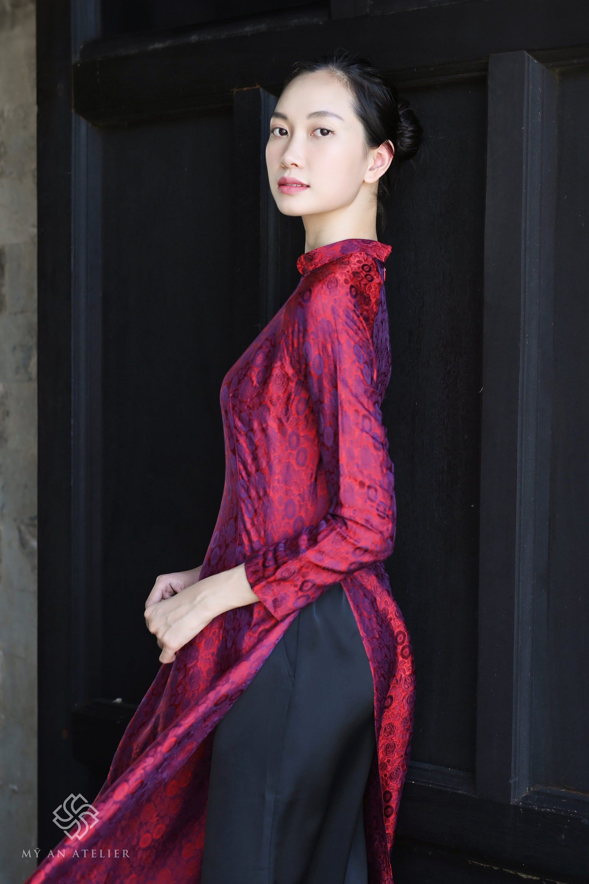 Mulberry silk ao dai custom size