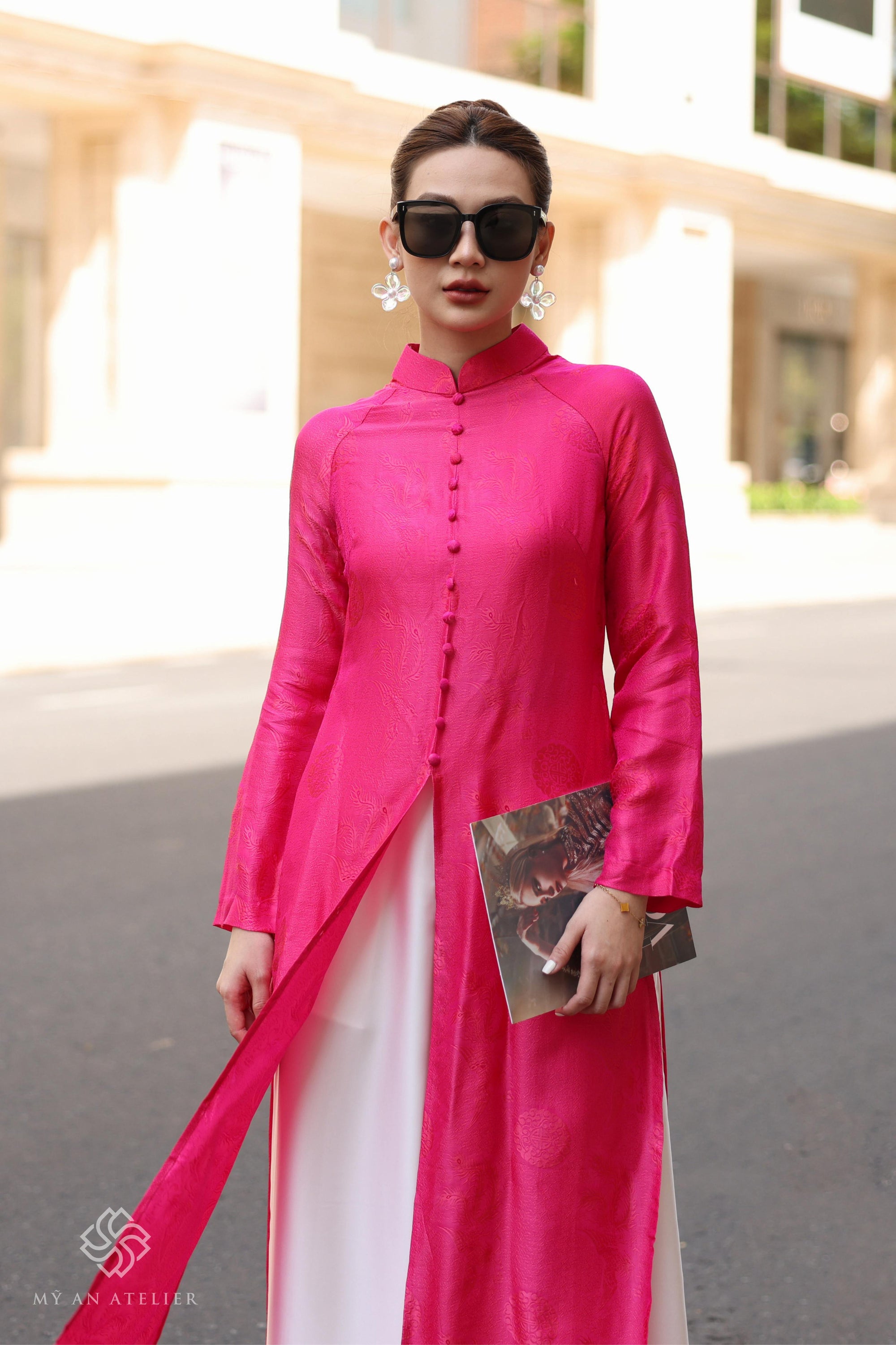 Mulberry silk ao dai women modern