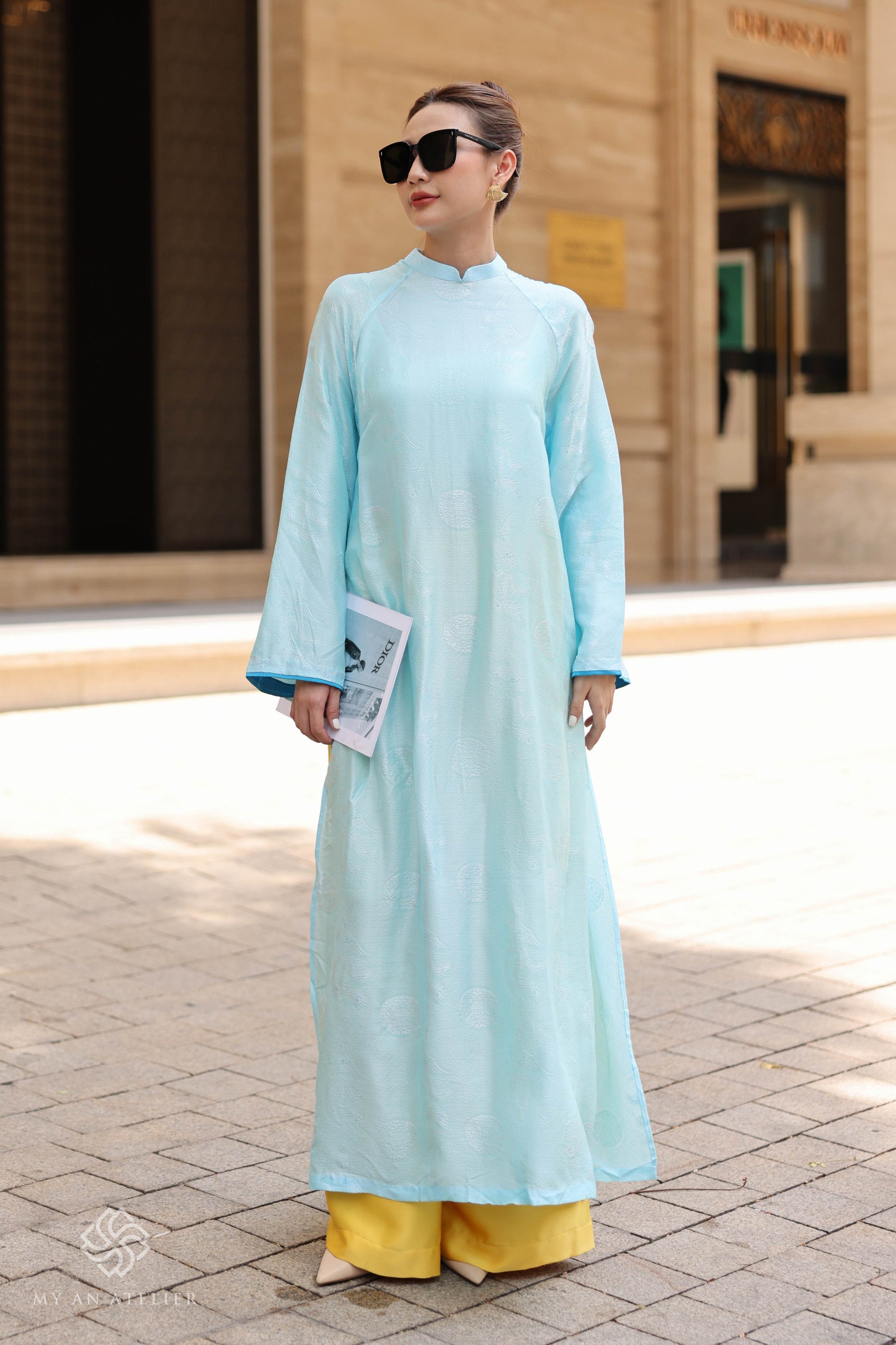 Mulberry silk custom ao dai