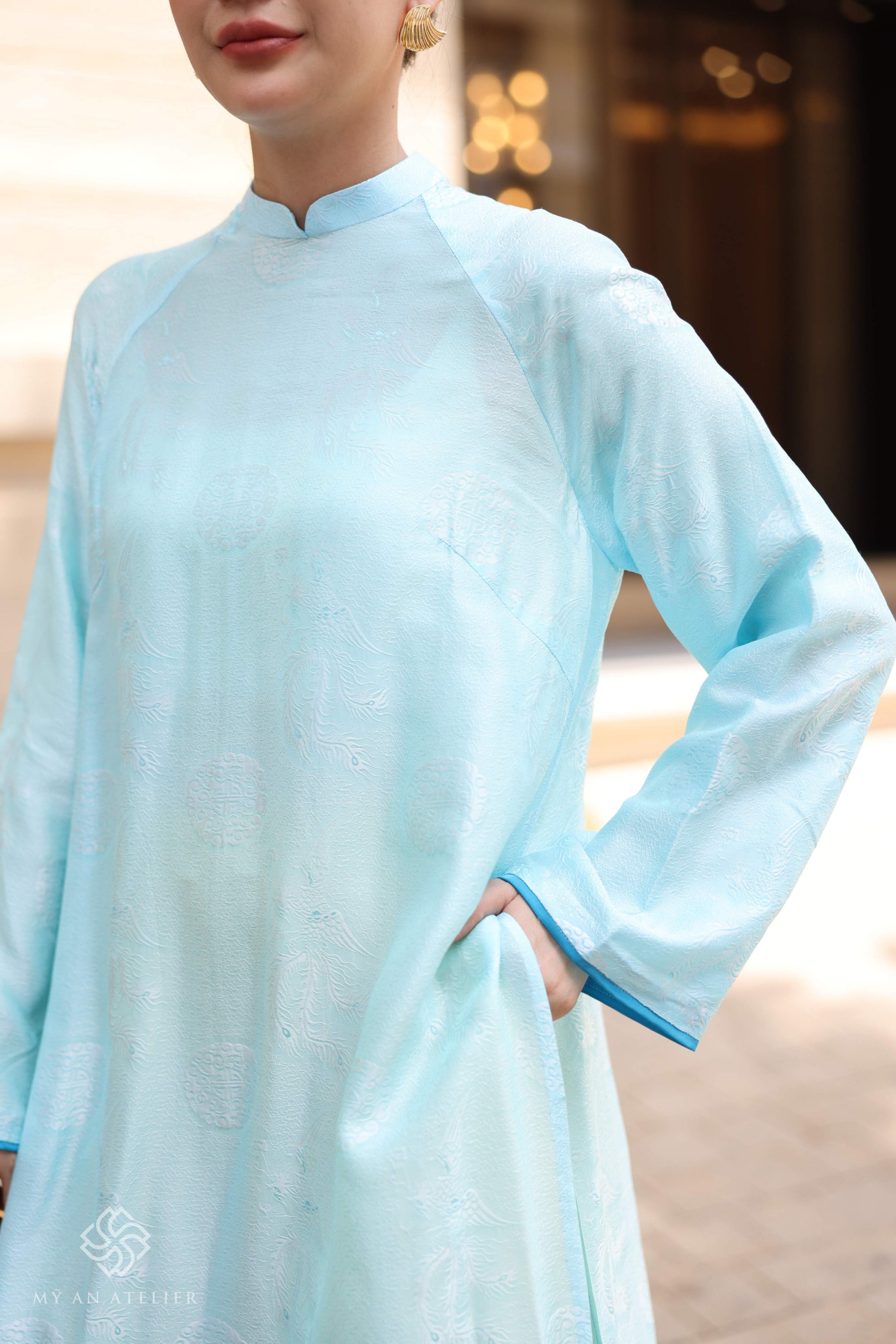 Mulberry silk custom ao dai