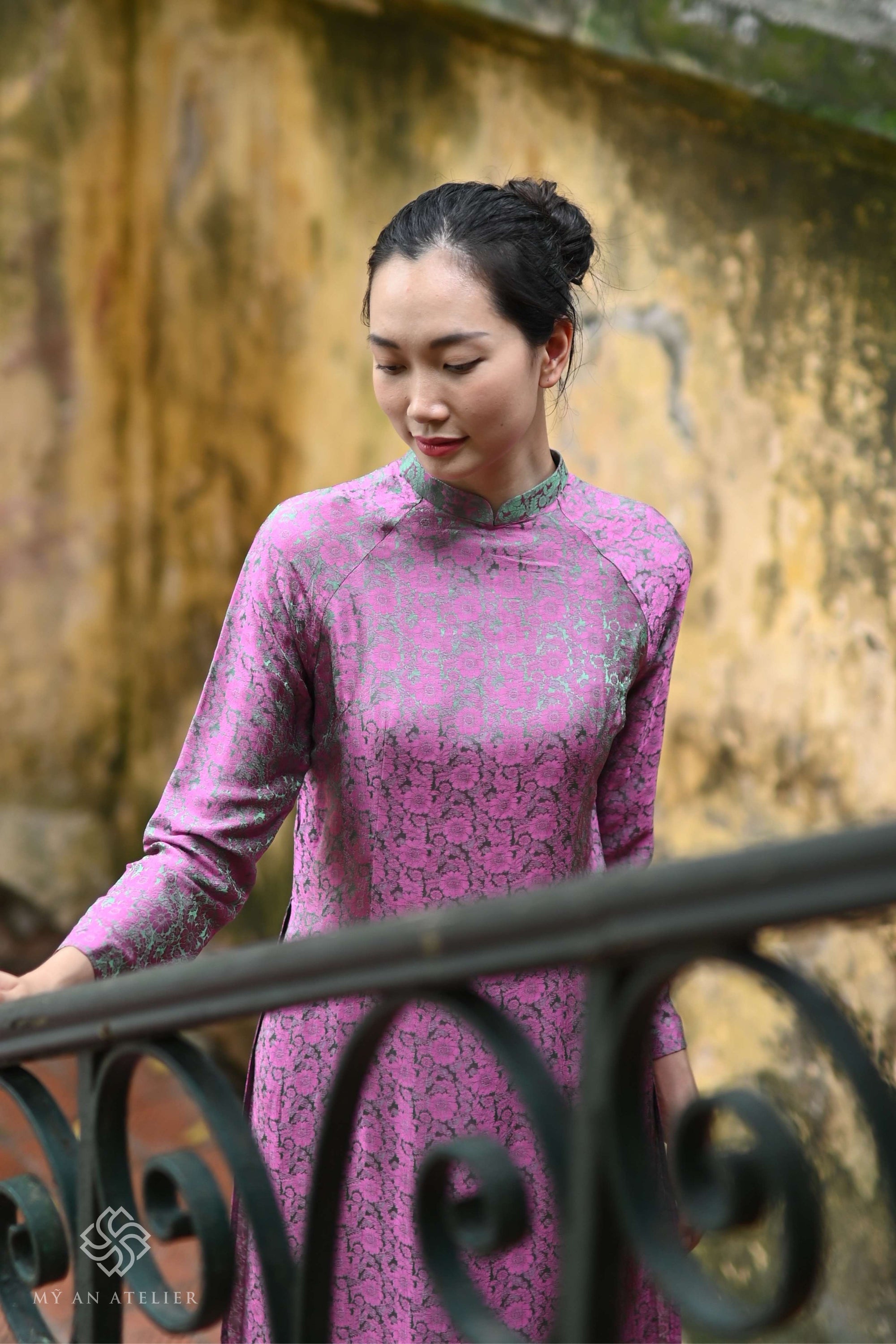 Mulberry silk long traditional dress