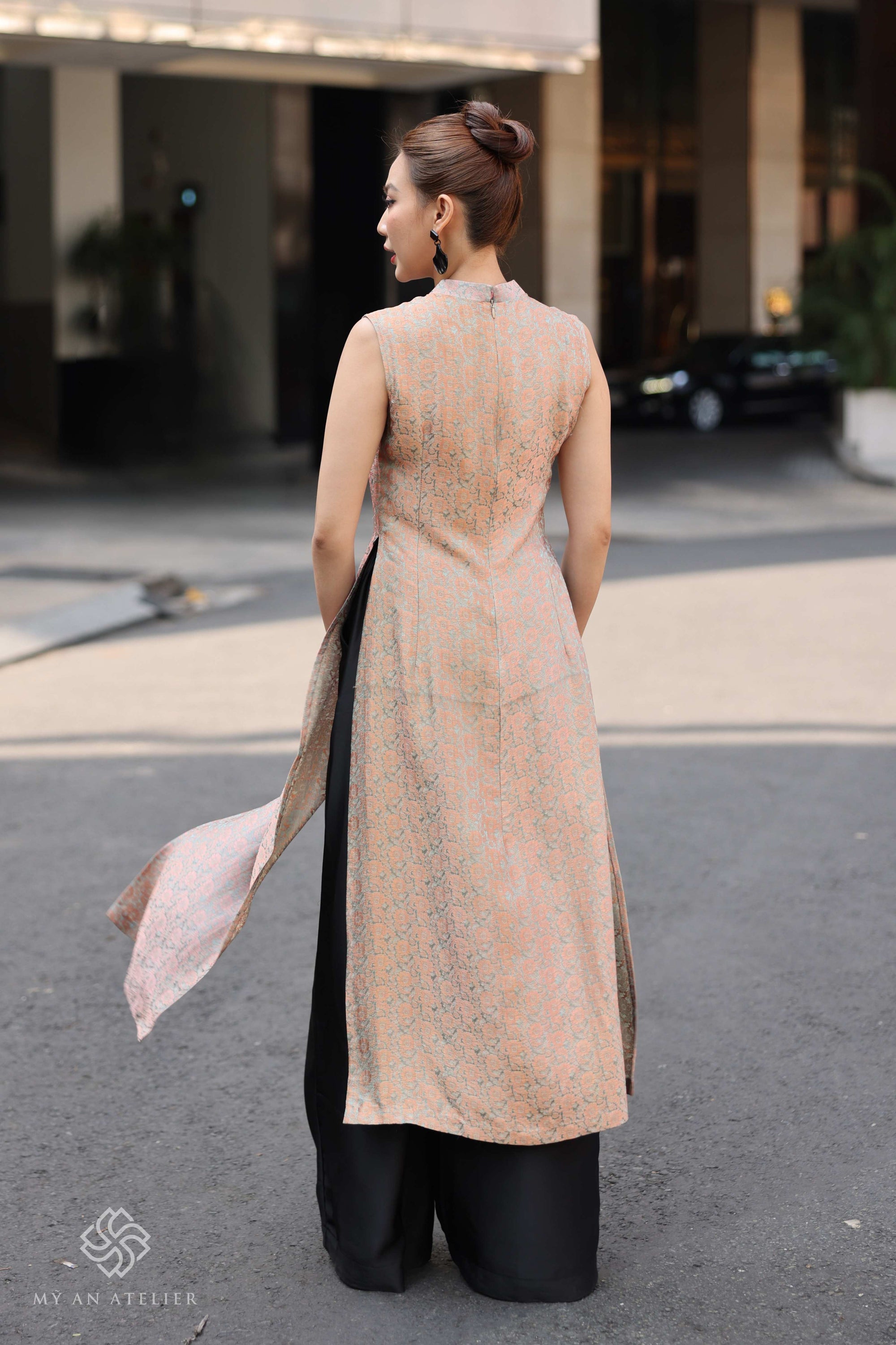 Mulberry silk modern ao dai women
