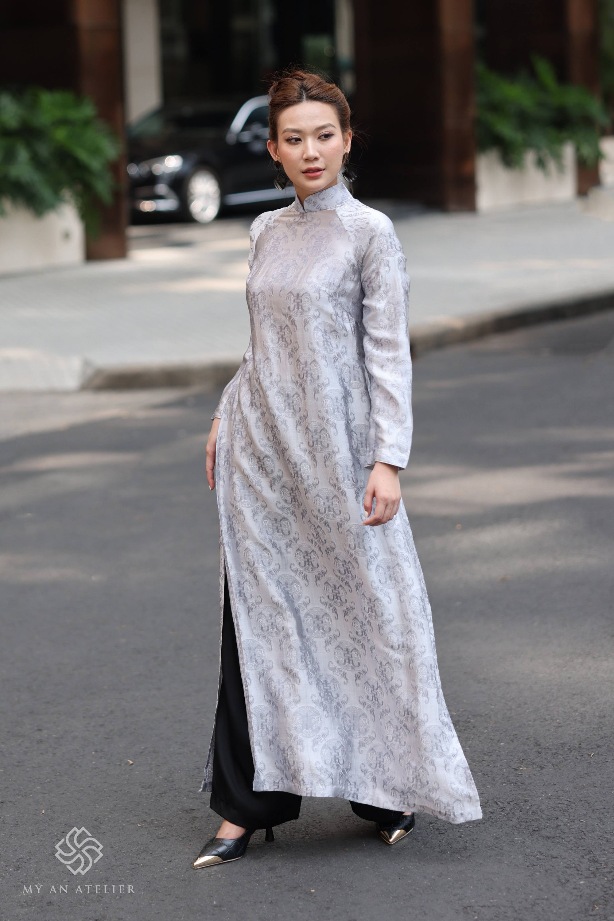 Mulberry silk traditional Vietnamese tunic