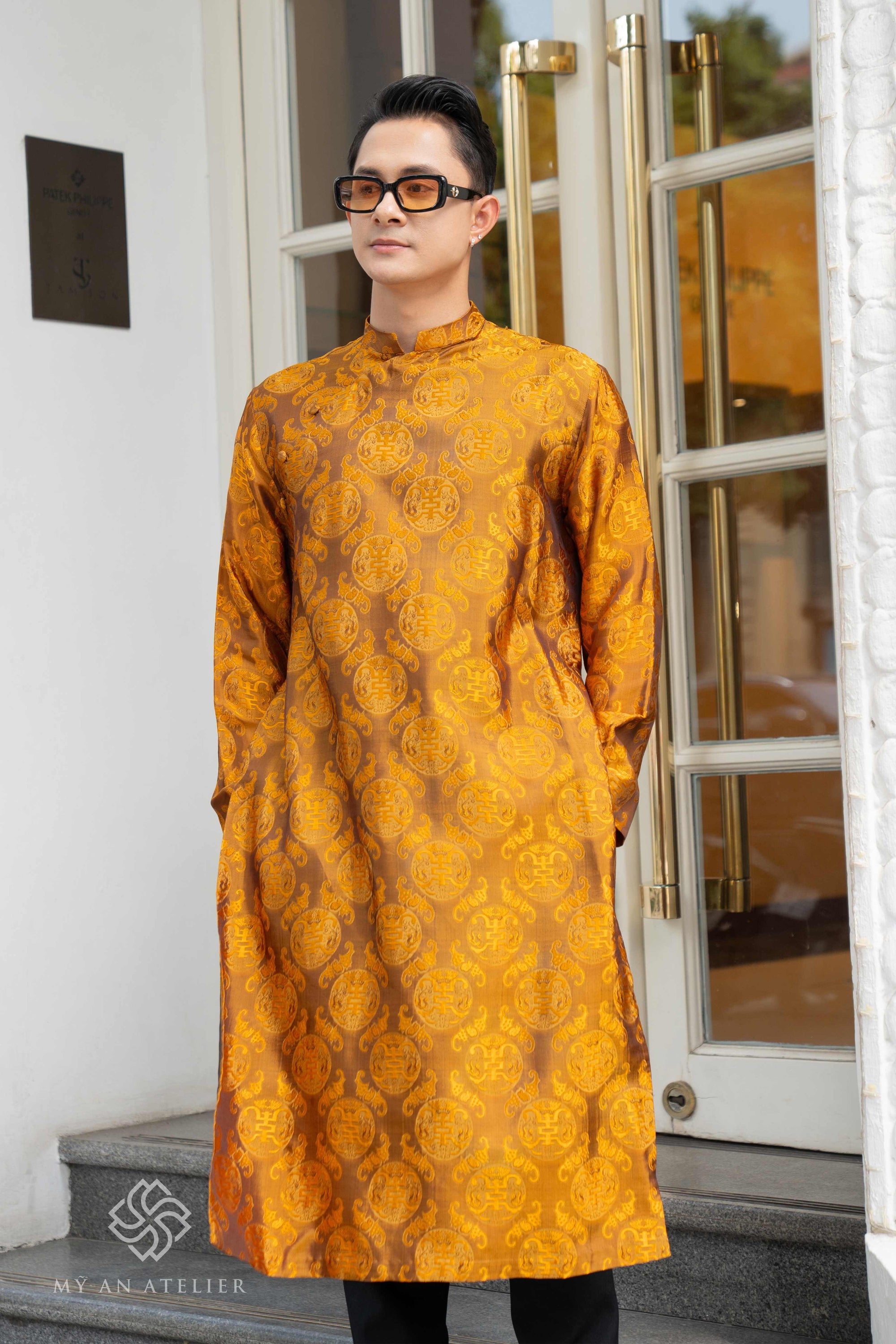 Mulberry silk tunic male