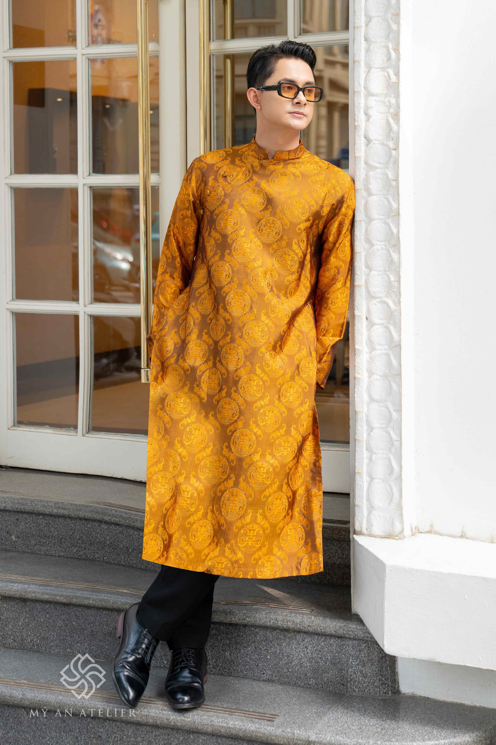 Mulberry silk tunic male