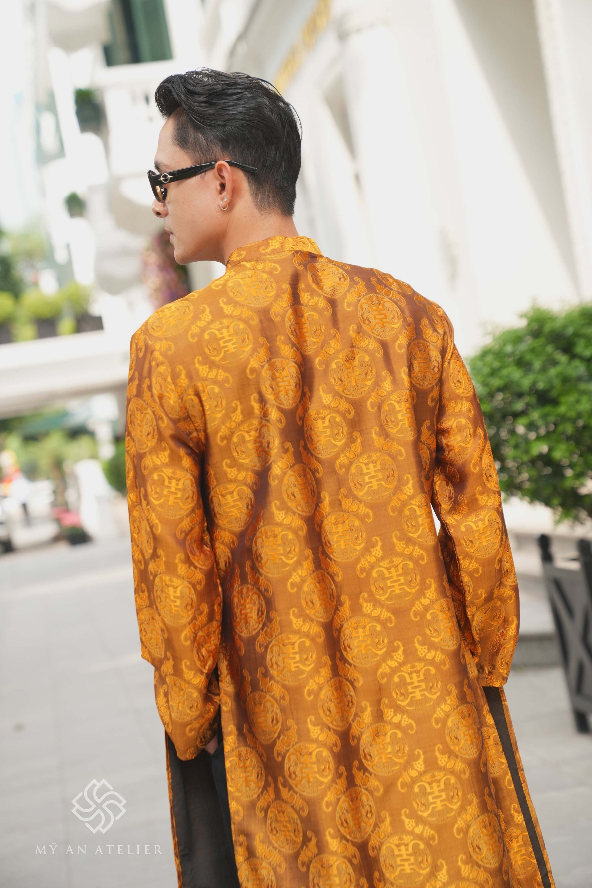 Mulberry silk tunic male