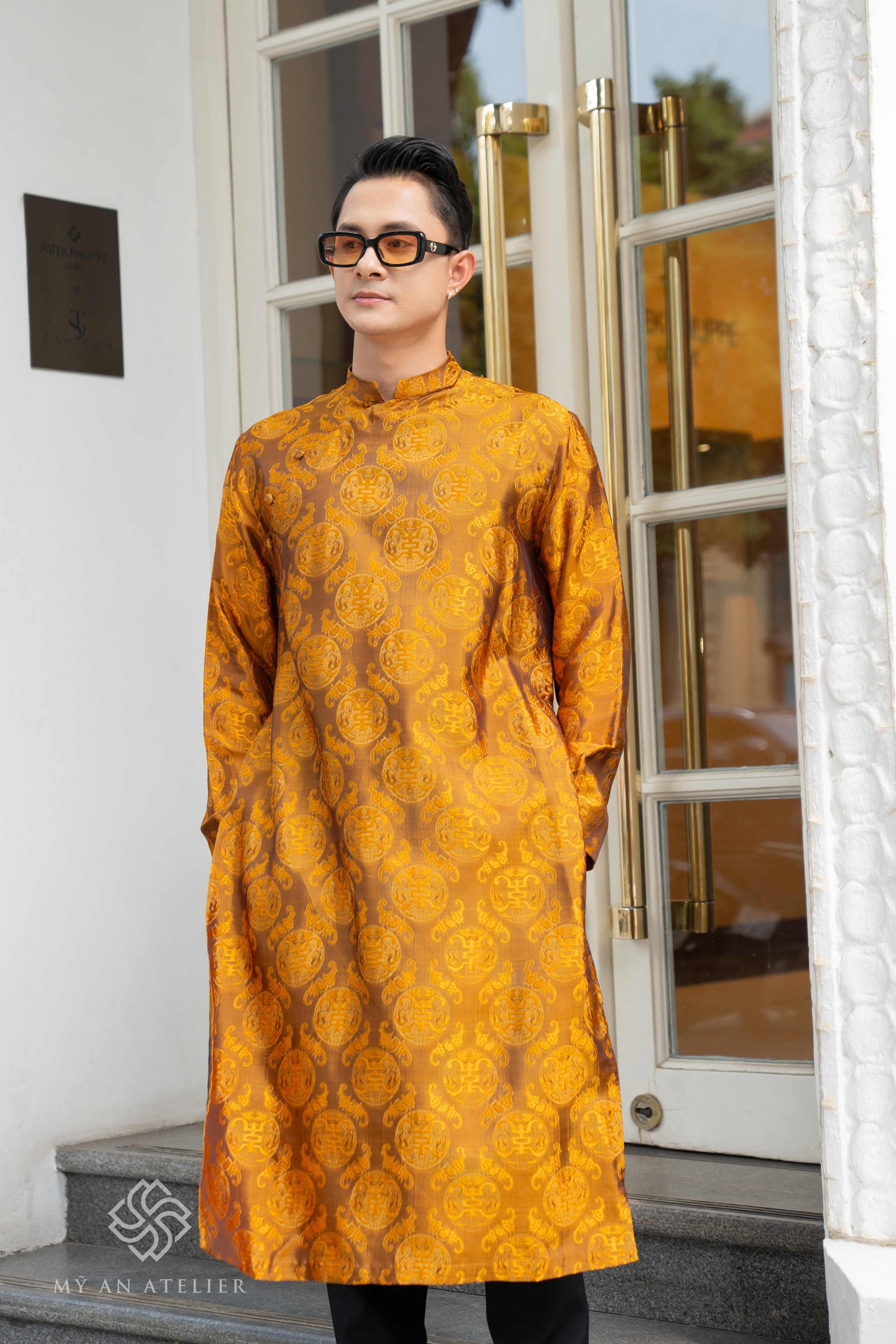 Mulberry silk tunic male
