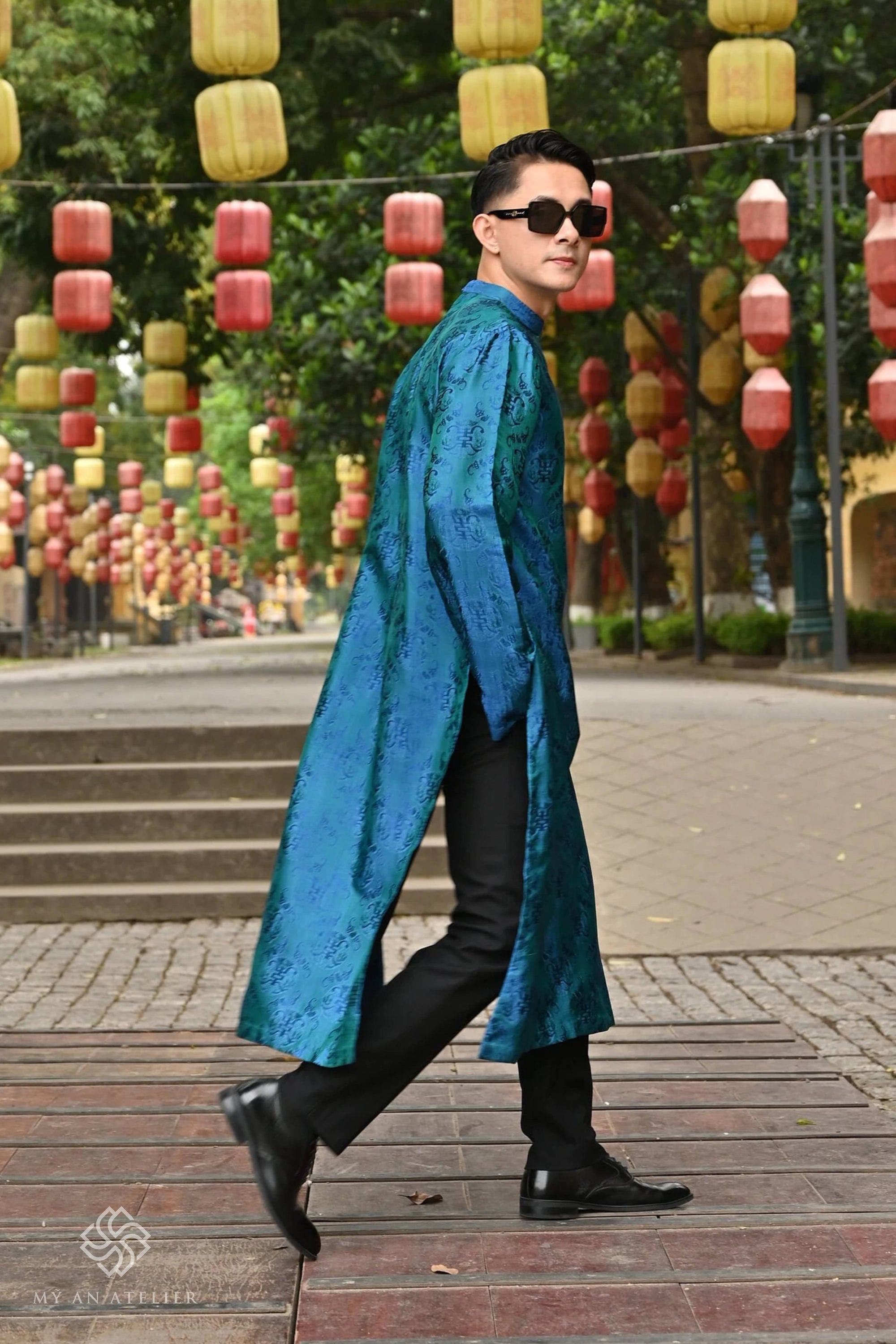 Mulberry silk Vietnam dress for male