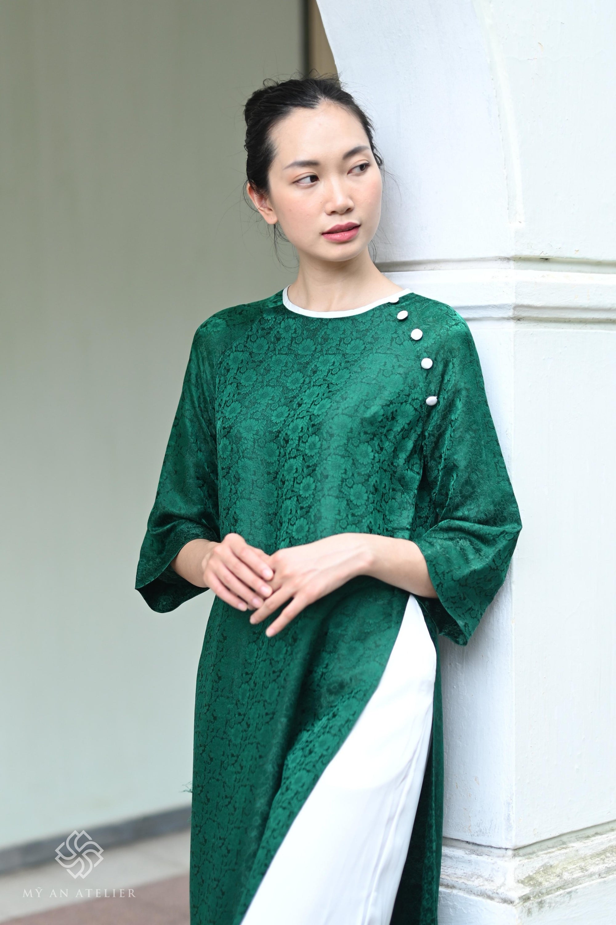 Mulberry silk Vietnam long dress