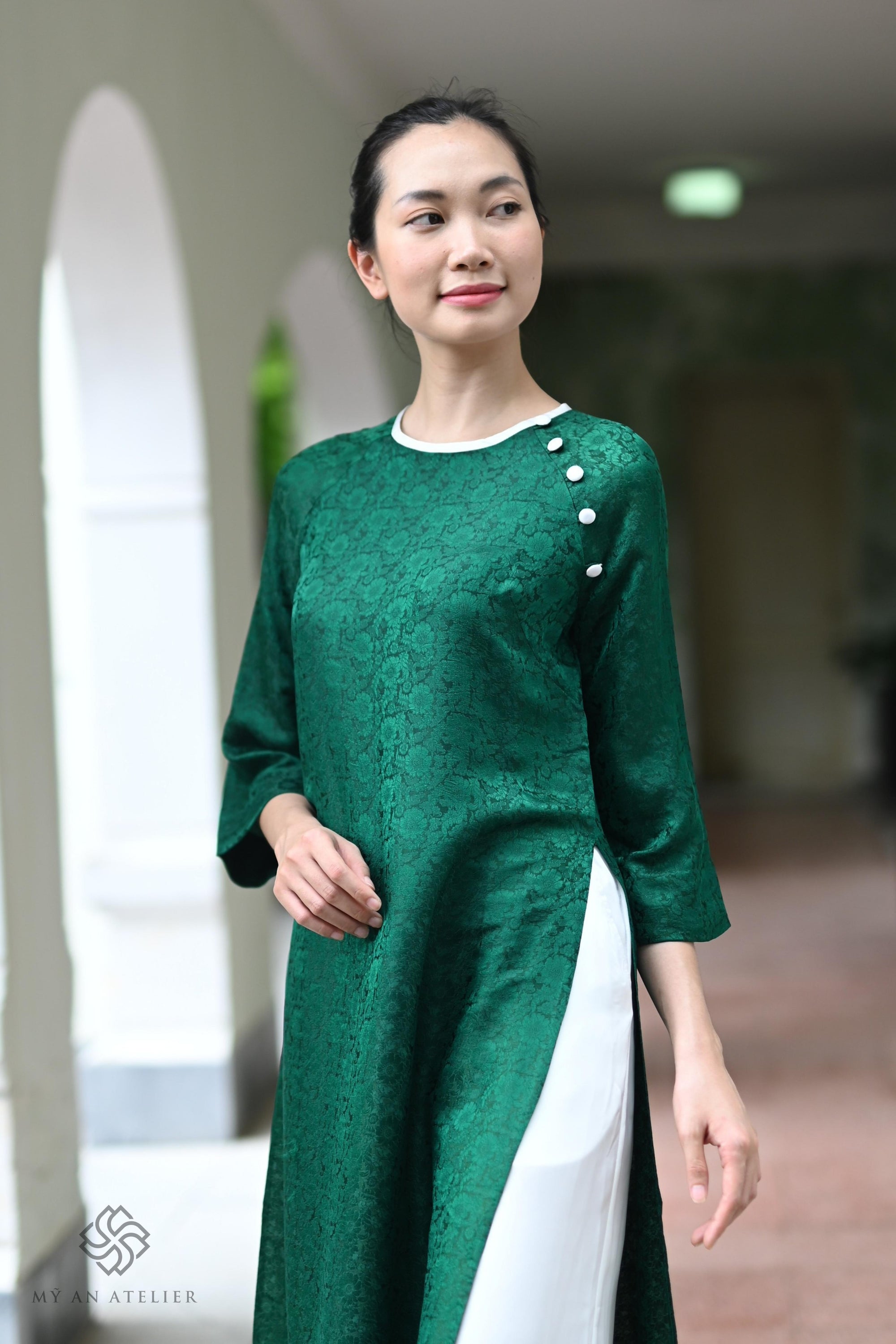 Mulberry silk Vietnam long dress