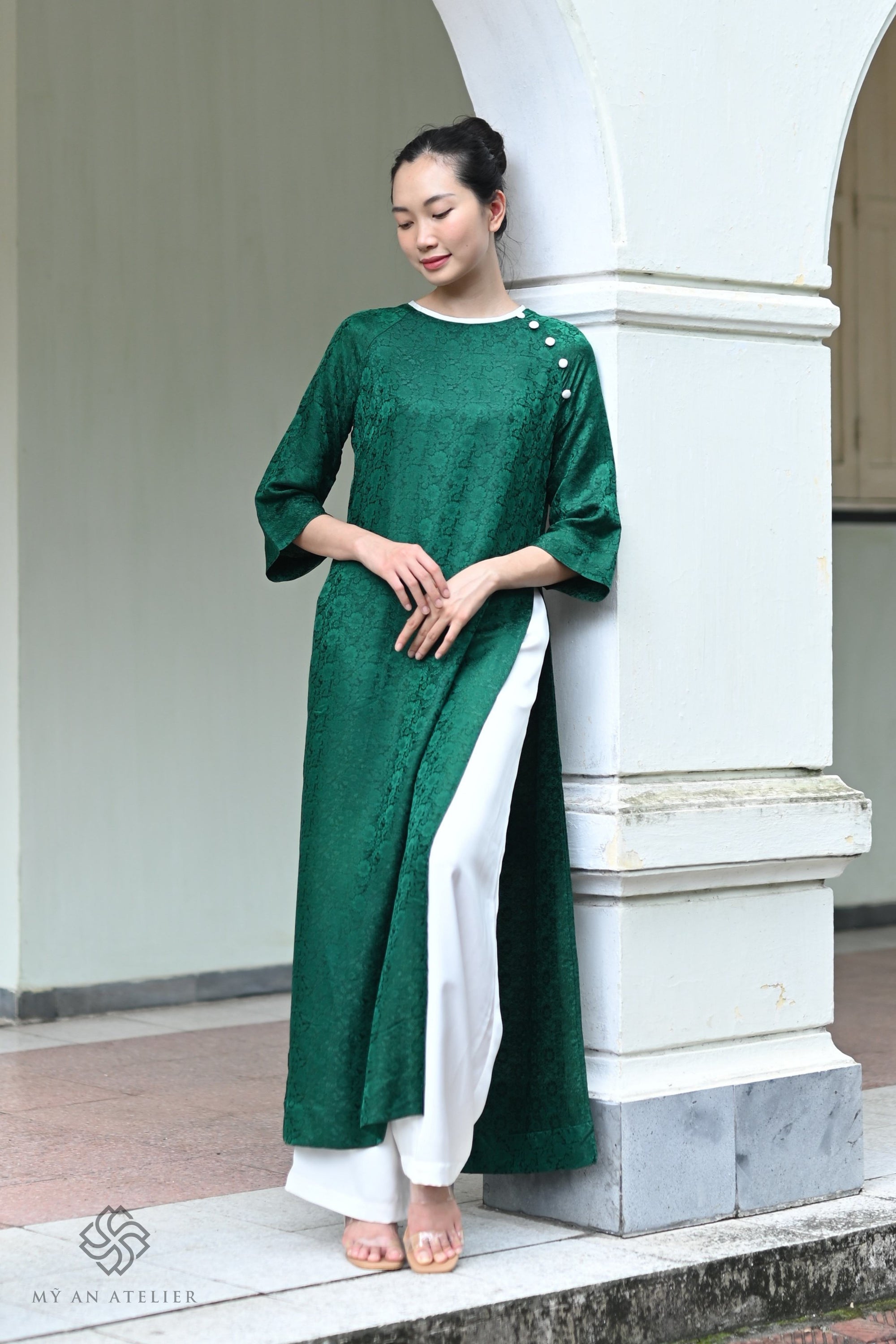 Mulberry silk Vietnam long dress