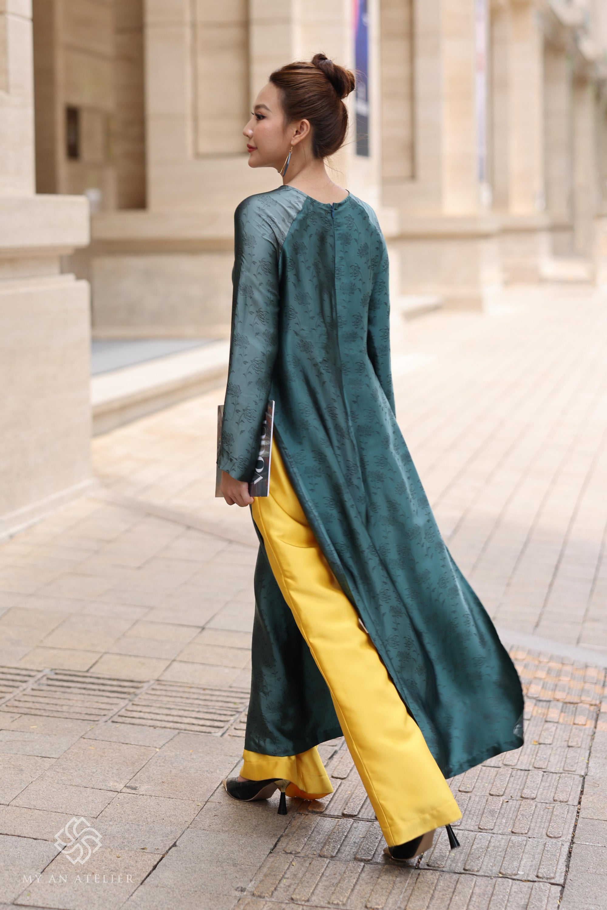 Mulberry silk Vietnamese ao dai