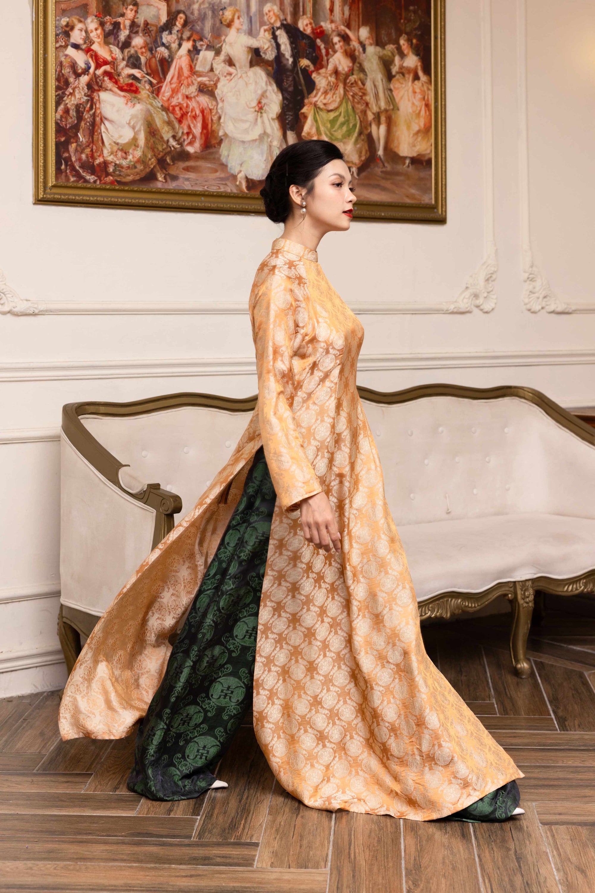 Silk ao dai with pants