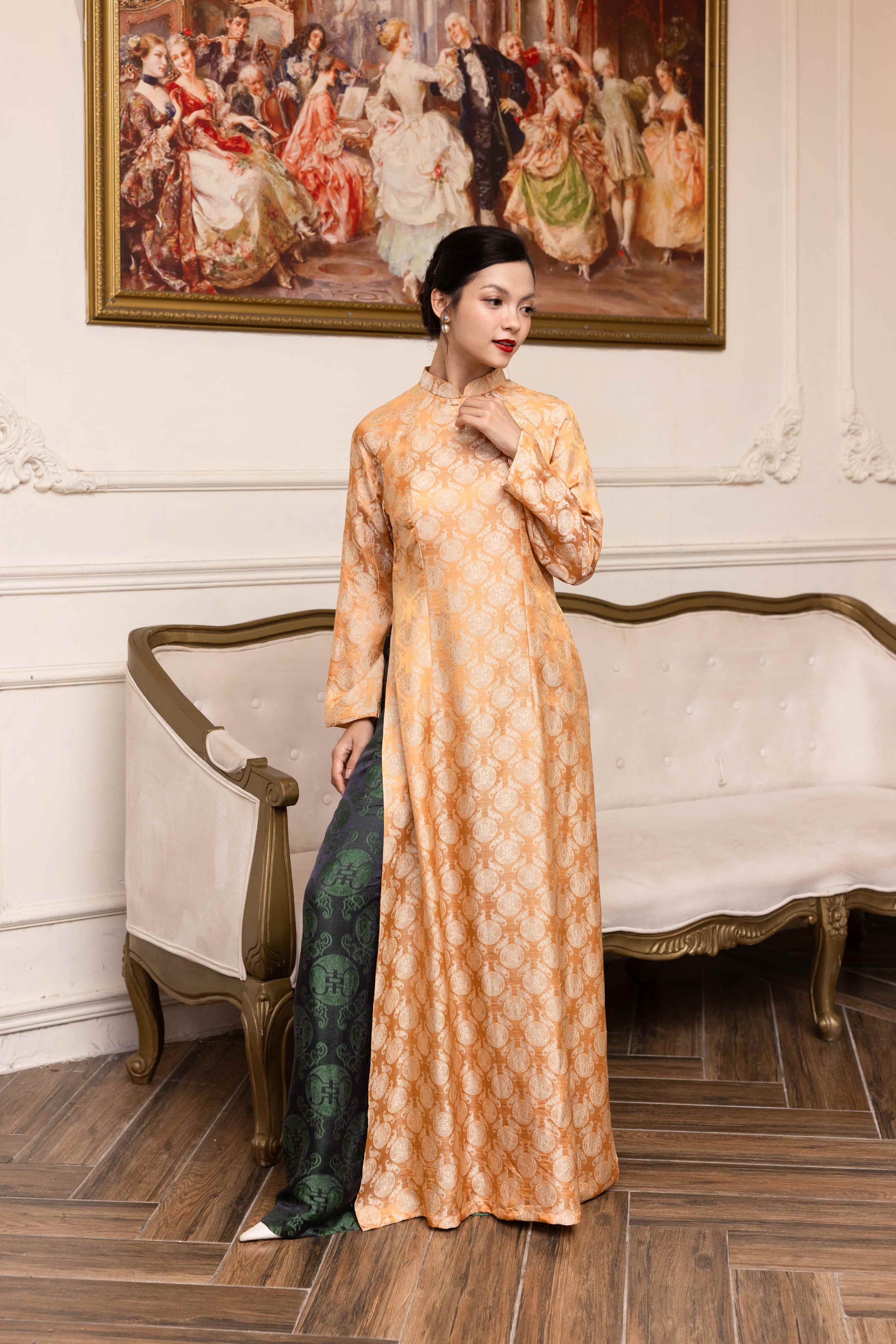 Silk ao dai with pants