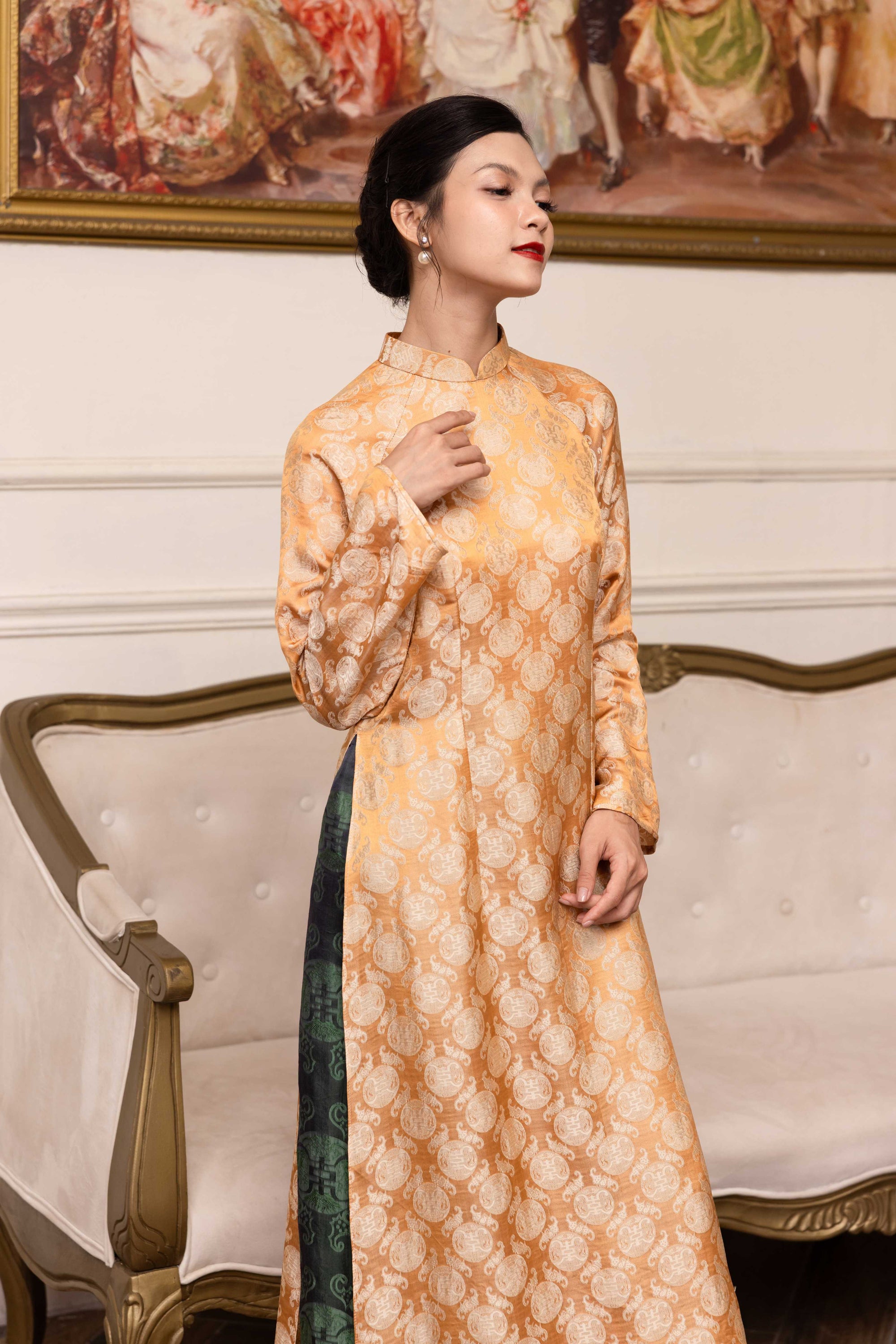 Silk ao dai with pants