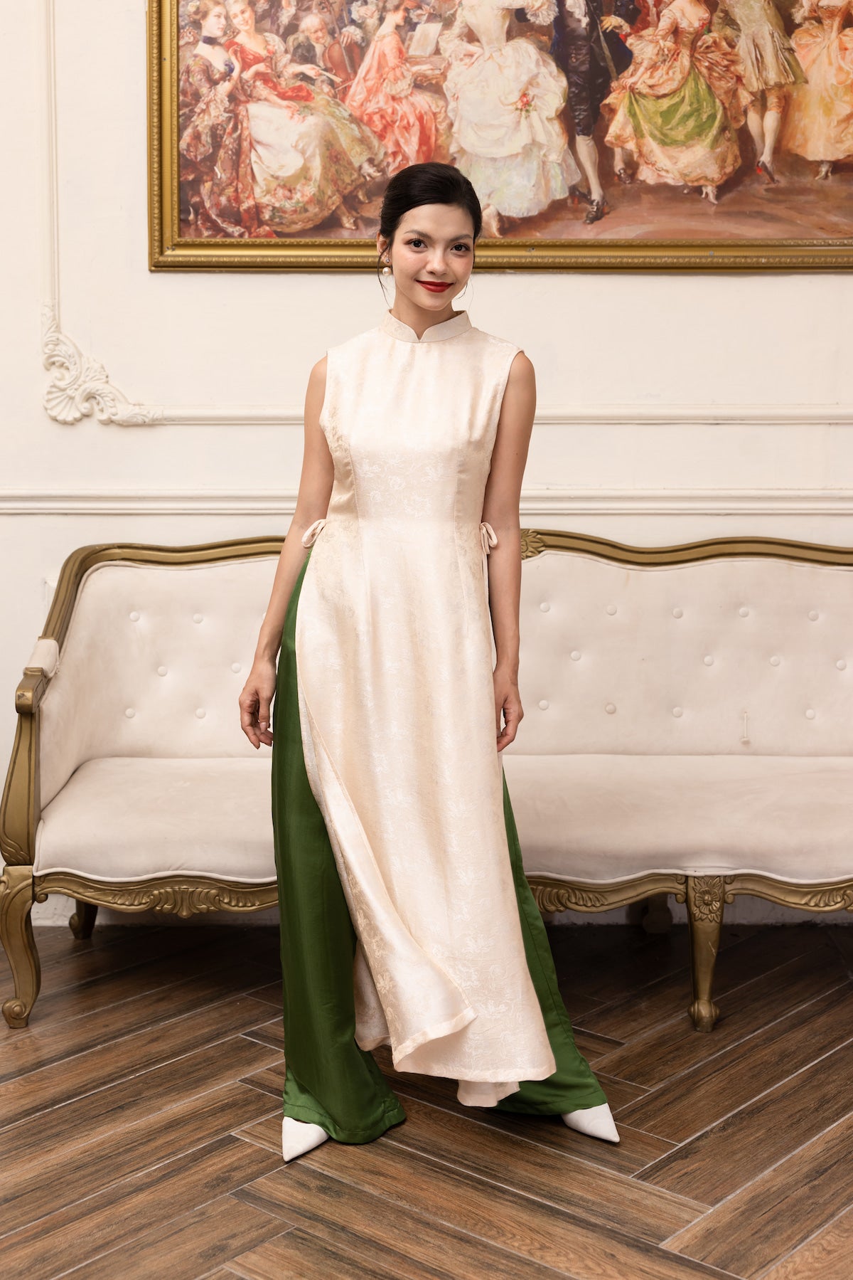 sleeveless silk tunic