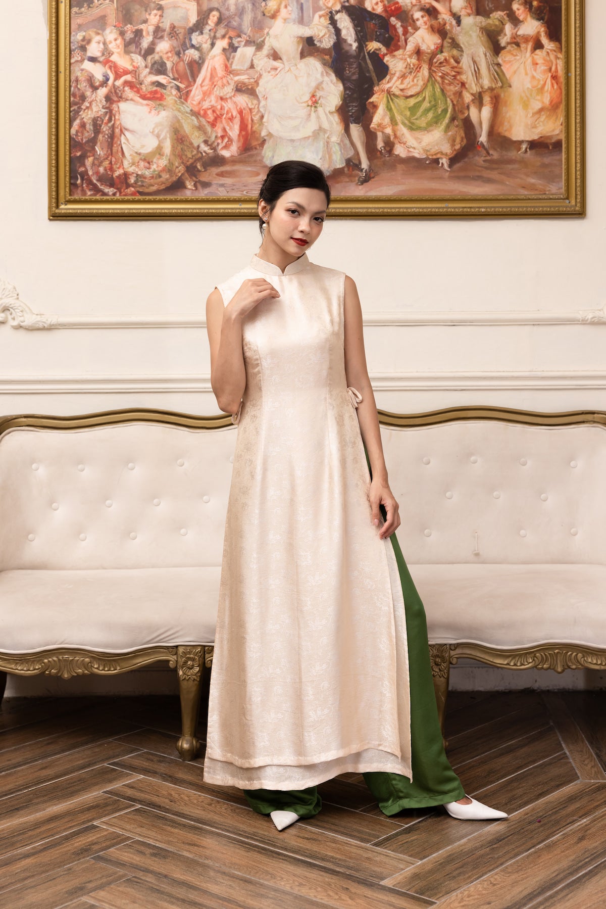 sleeveless silk tunic