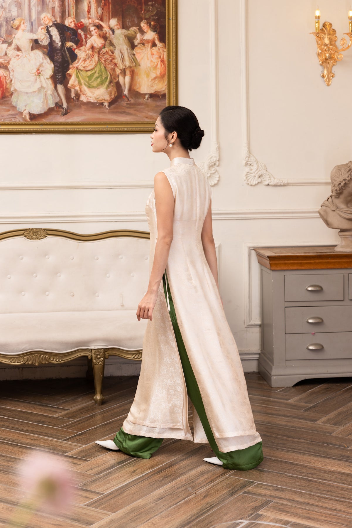 sleeveless silk tunic