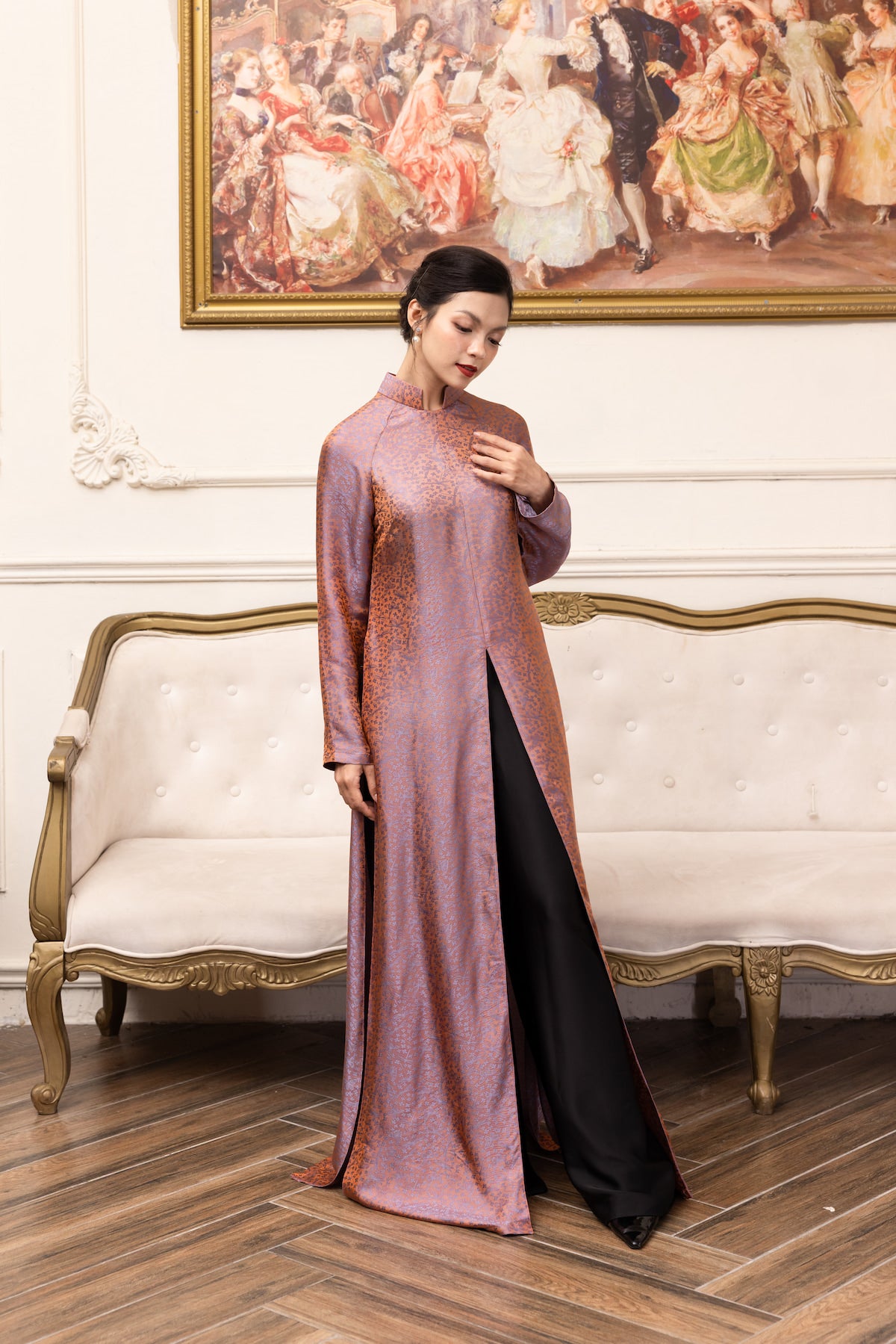 custom vietnamese silk tunic