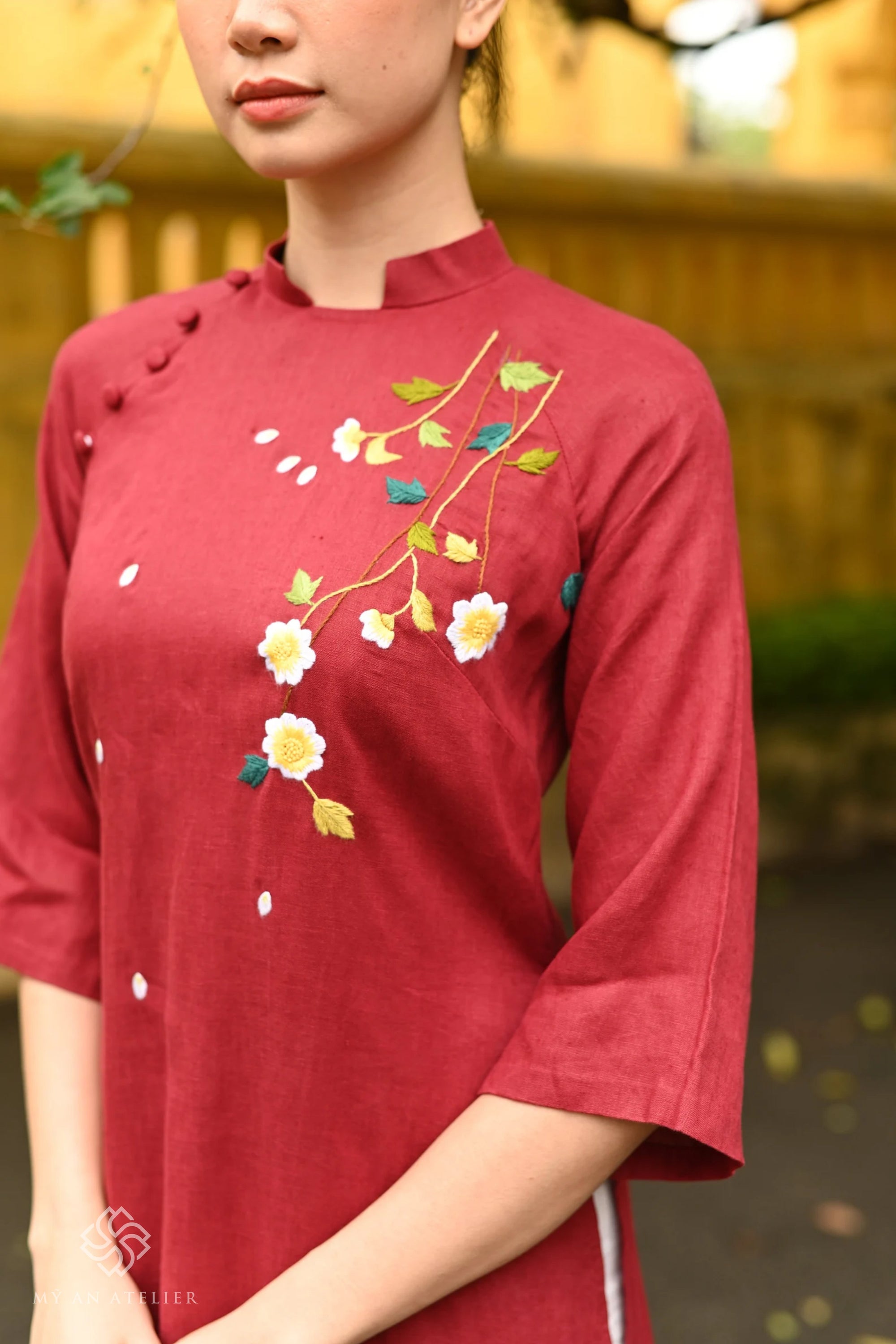 Linen custom dress Vietnam