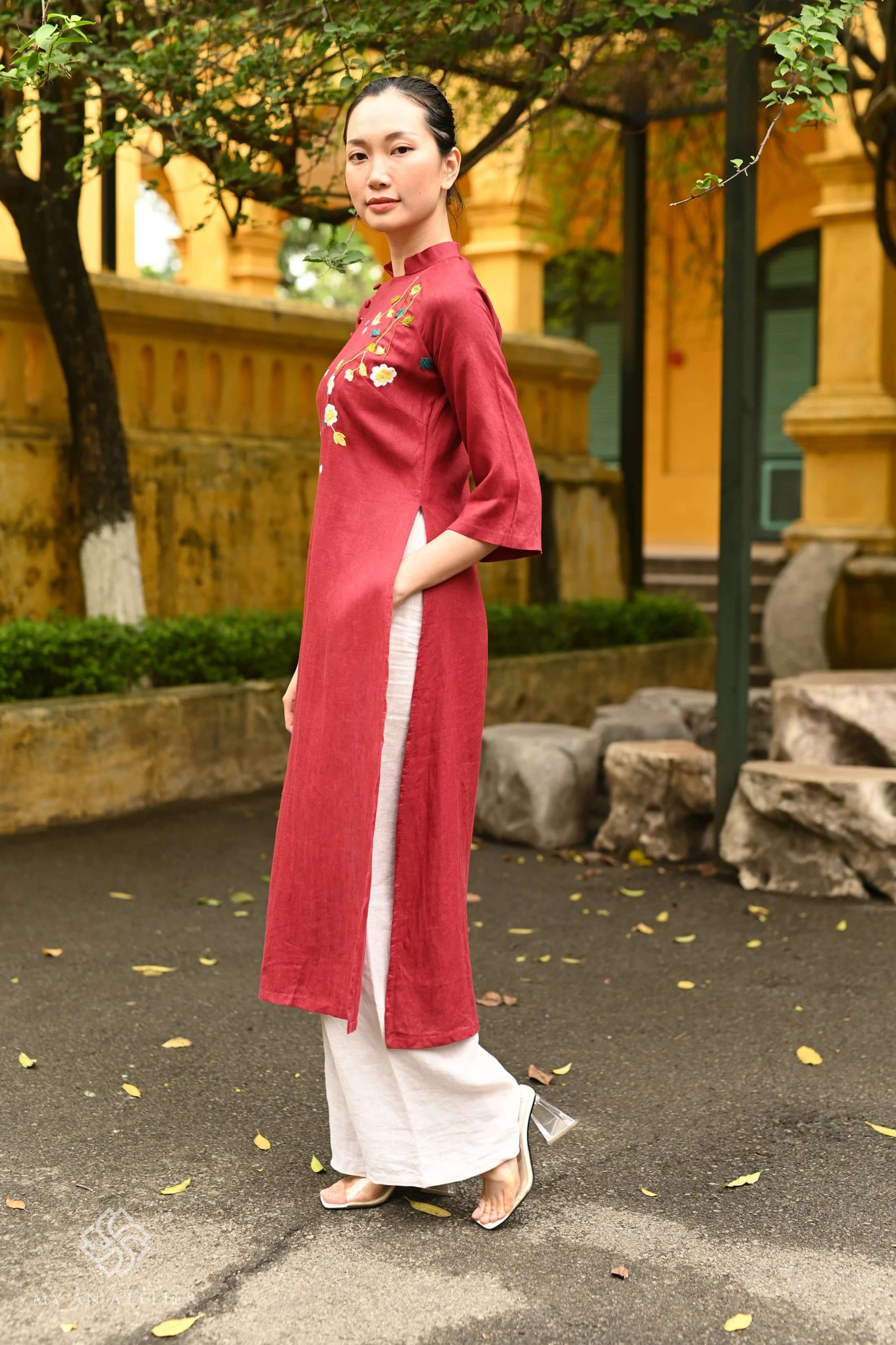 Linen custom dress Vietnam