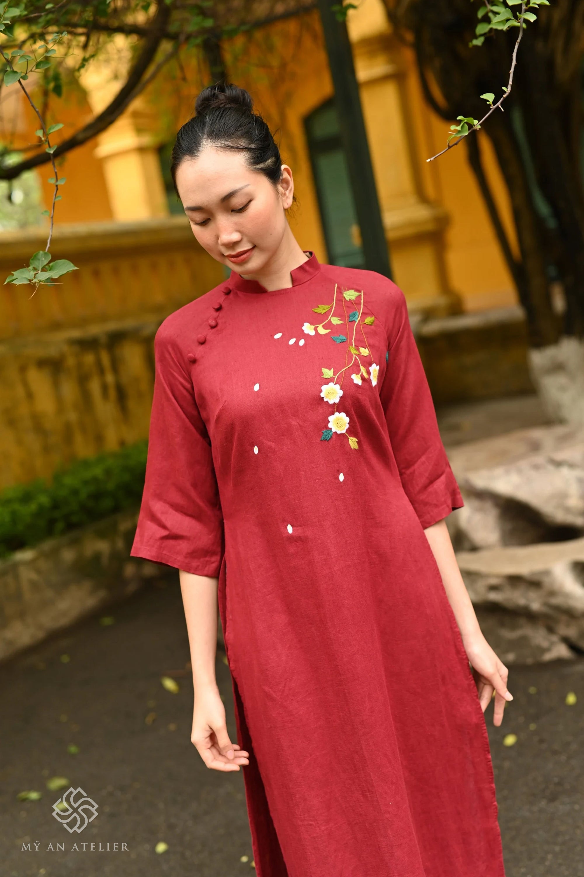 Linen custom dress Vietnam