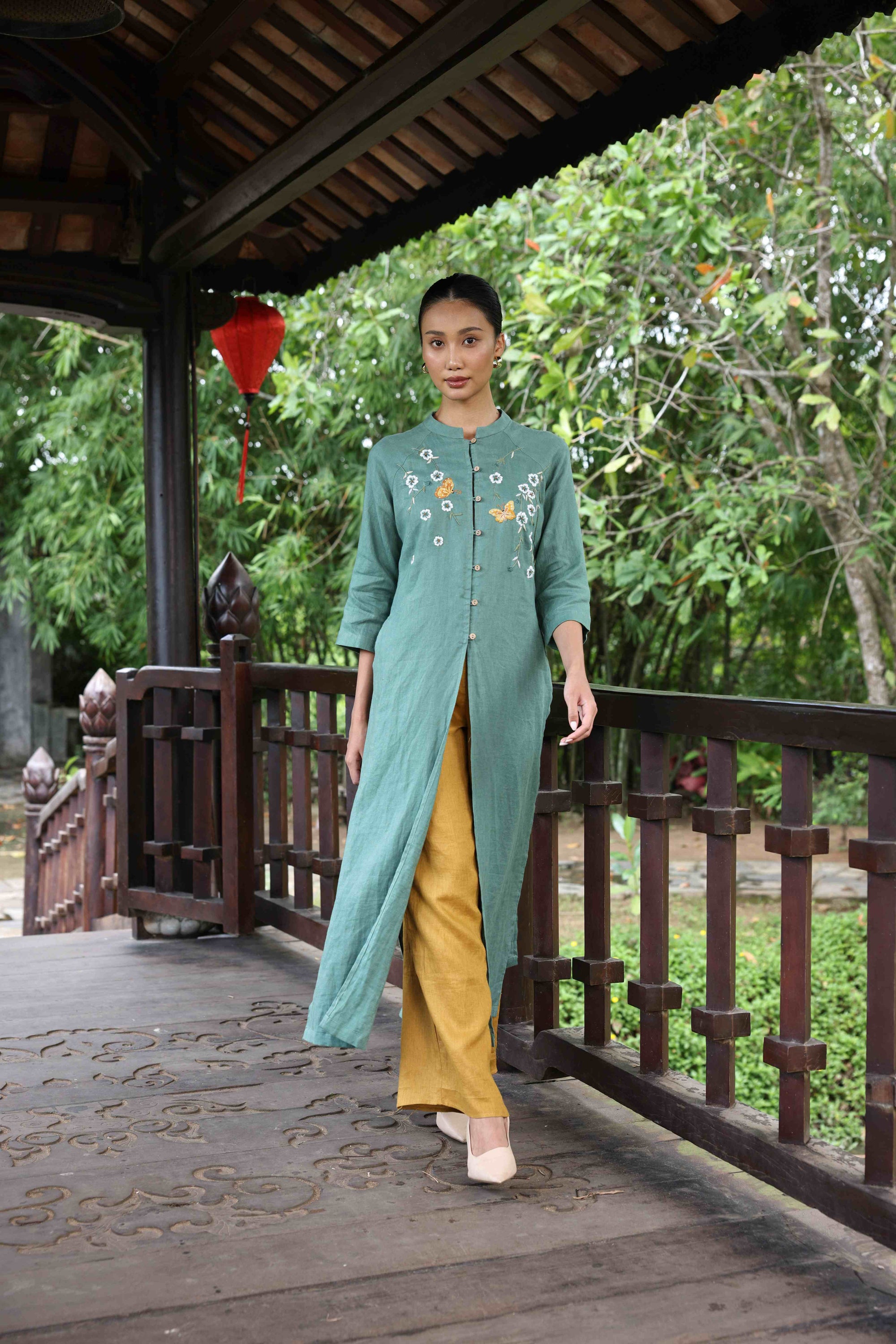 hand-embroidered modern ao dai