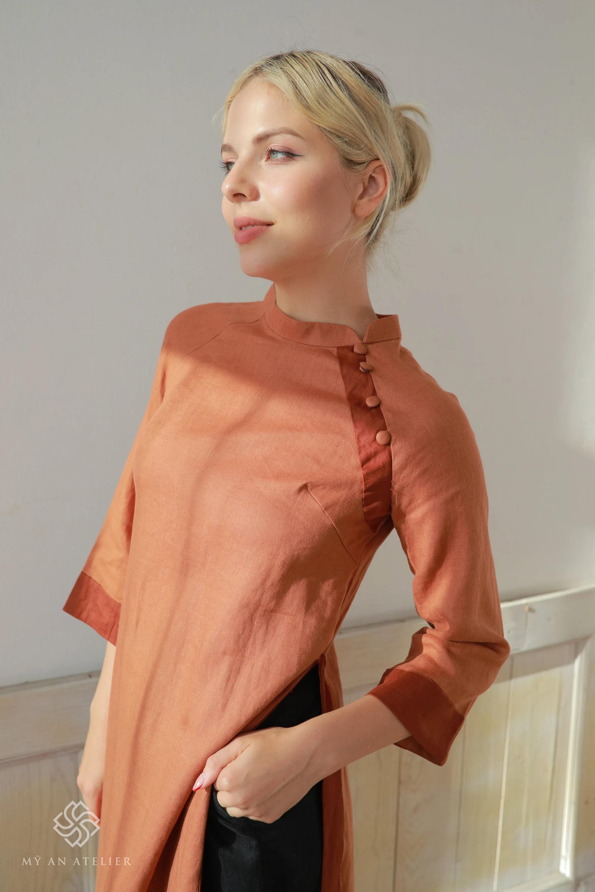 Linen long sleeve tunic