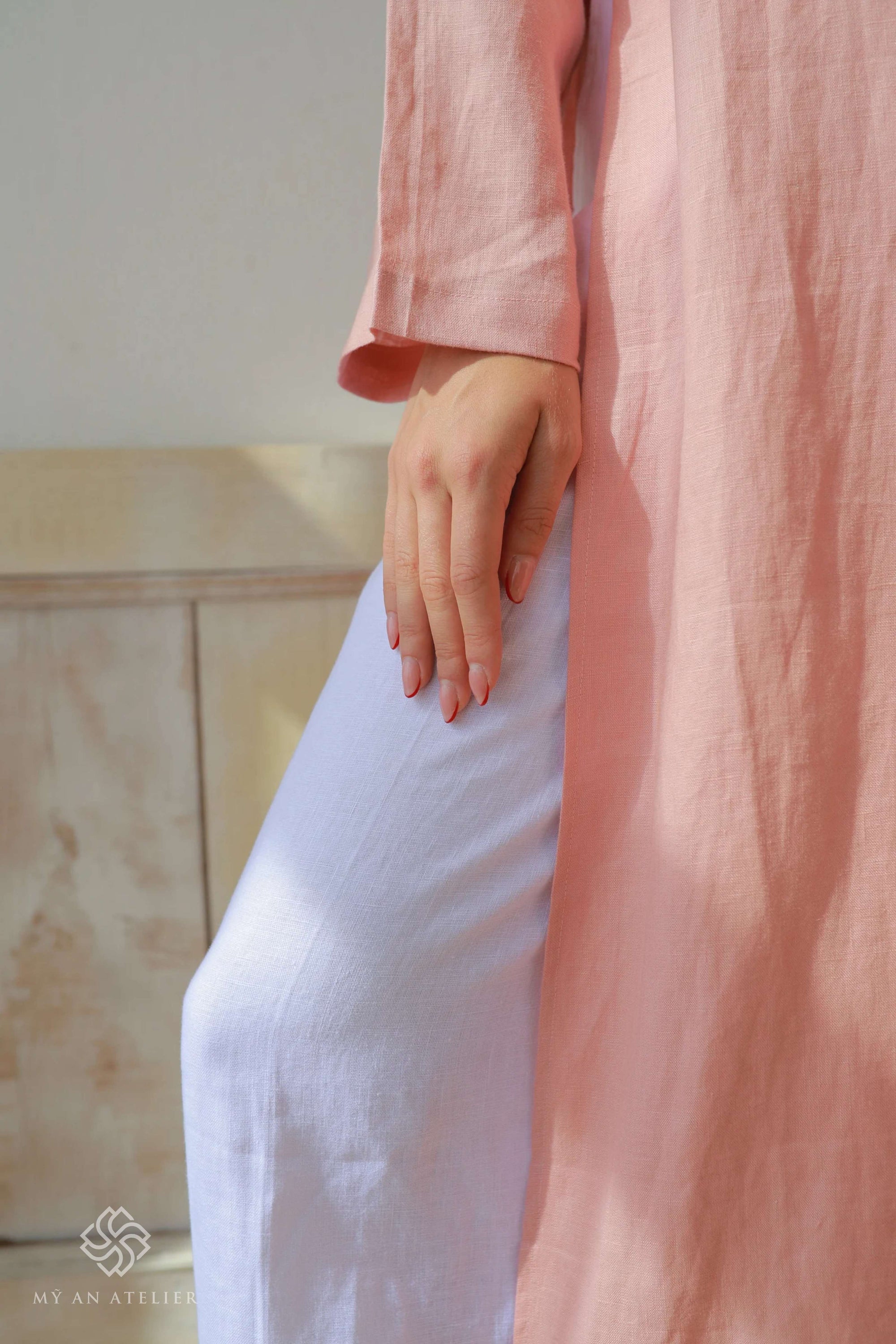 Linen loose ao dai