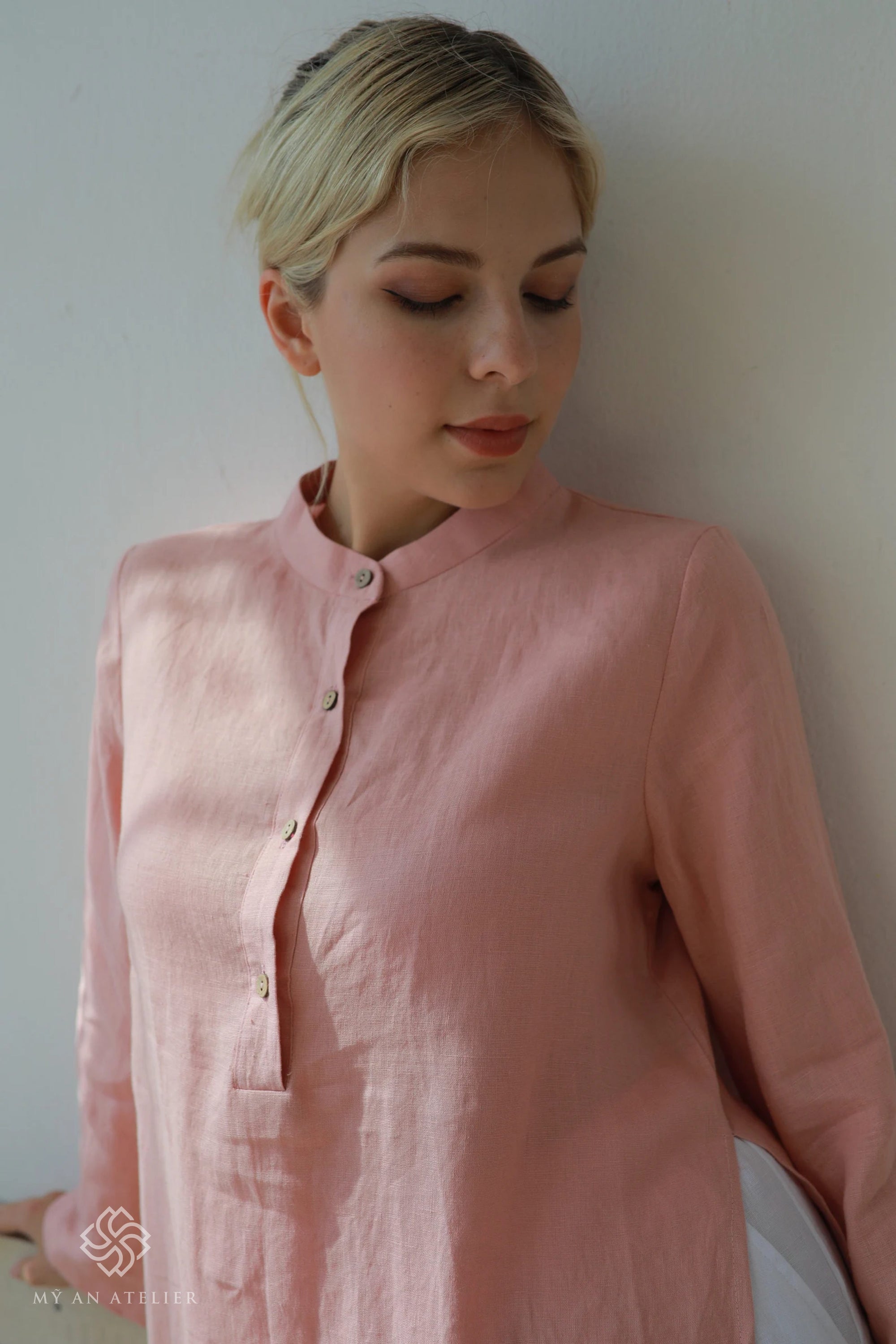 Linen loose ao dai
