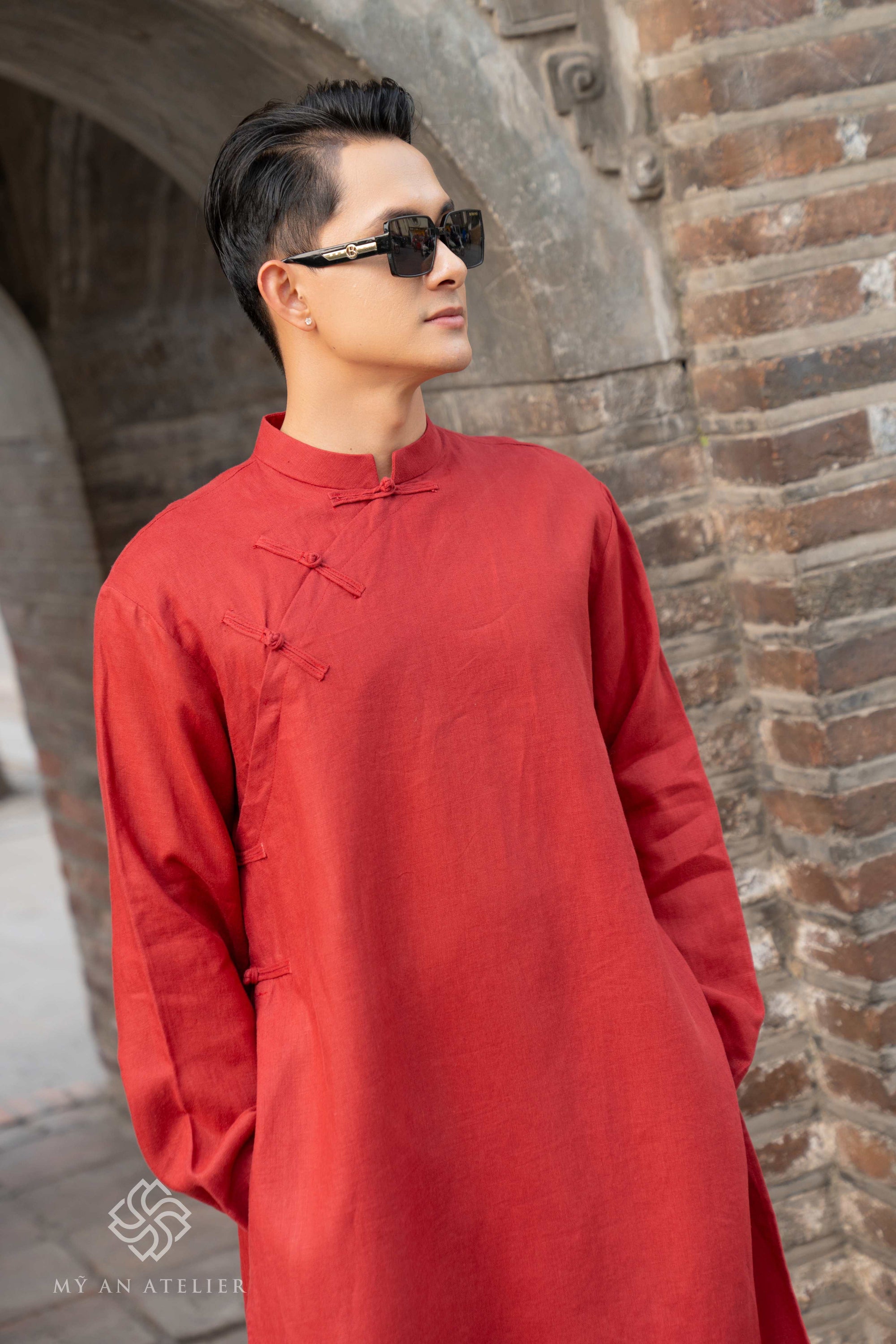 Linen men ao dai for Tet