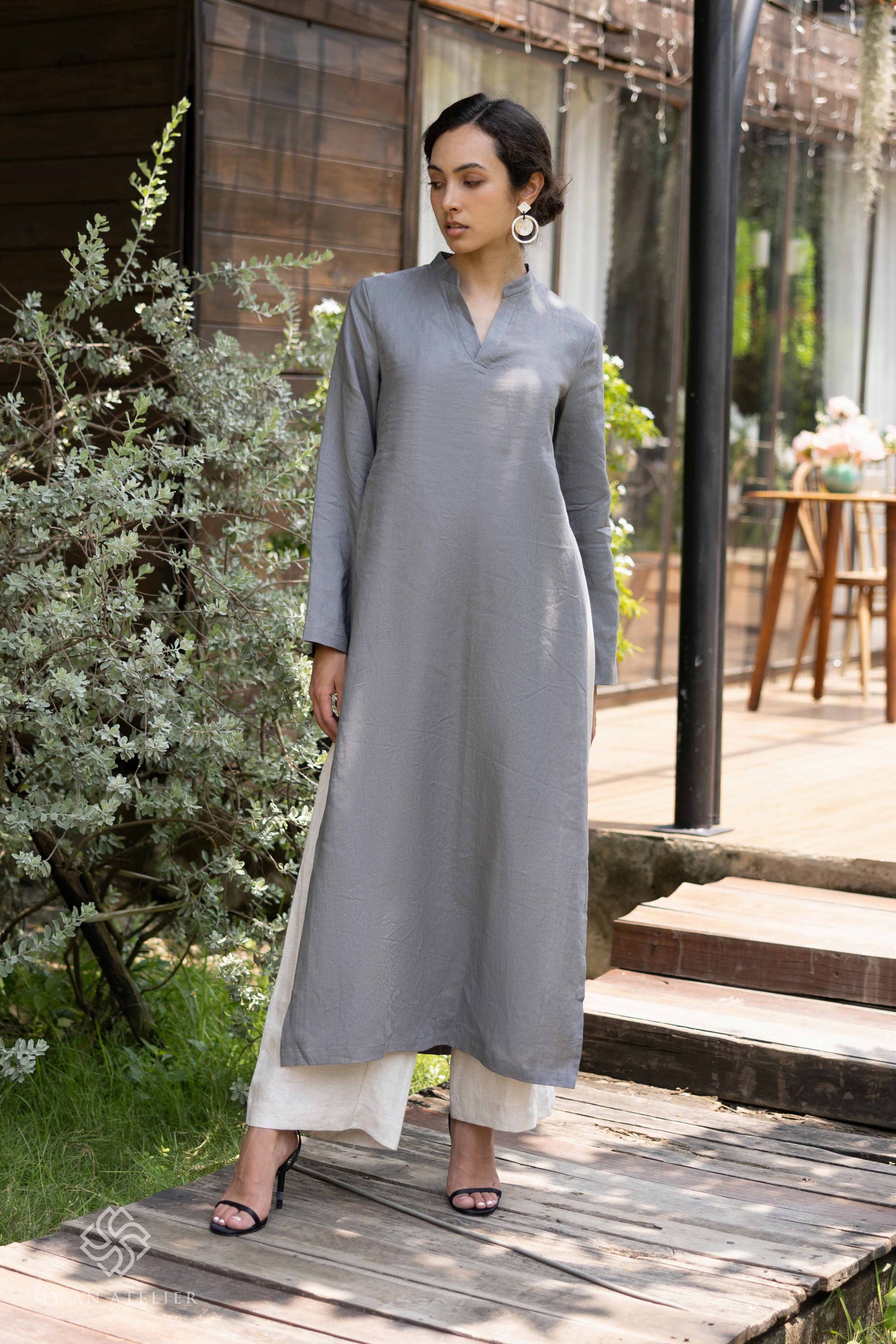 Linen Vietnam tunic dress